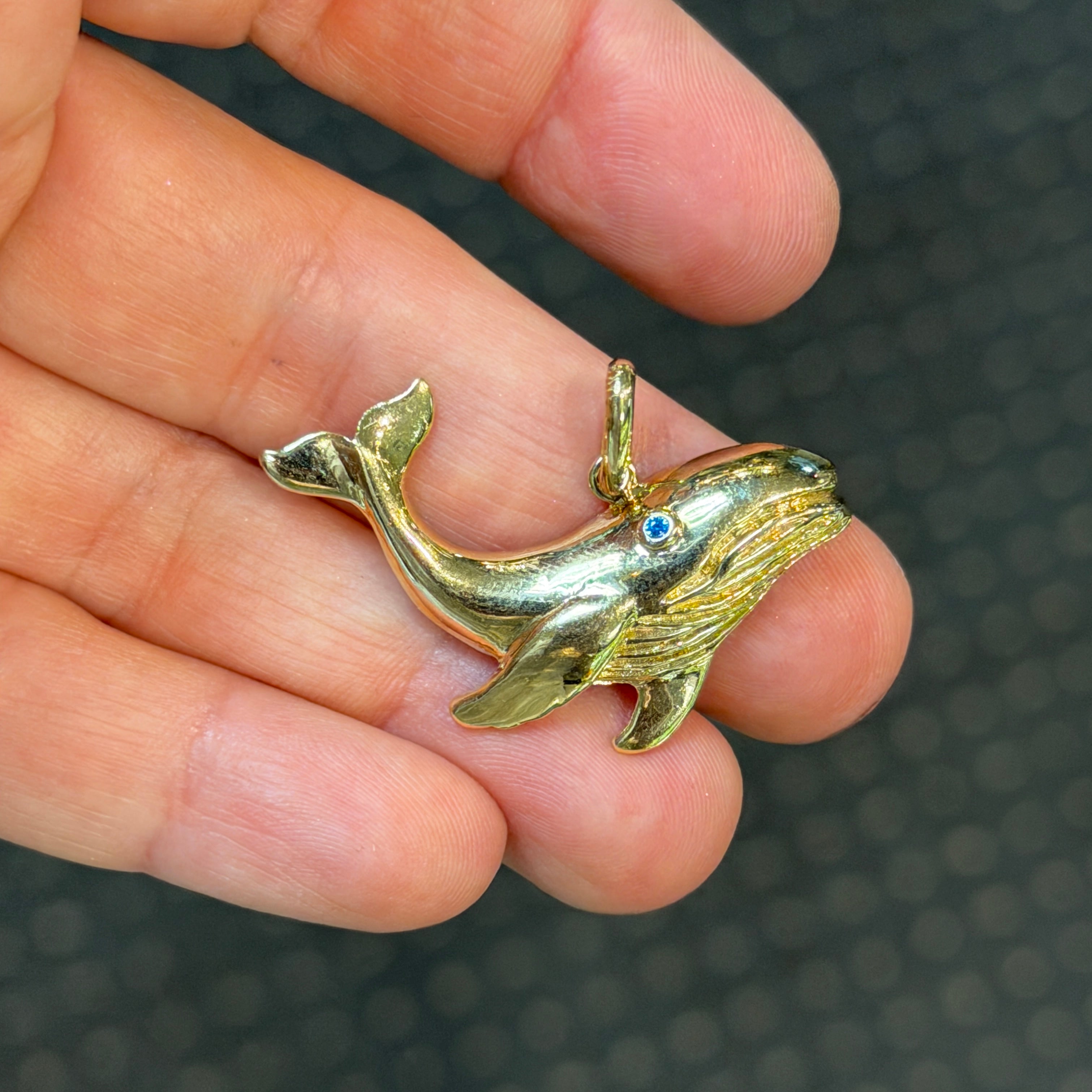 Whale 14K Gold Pendant