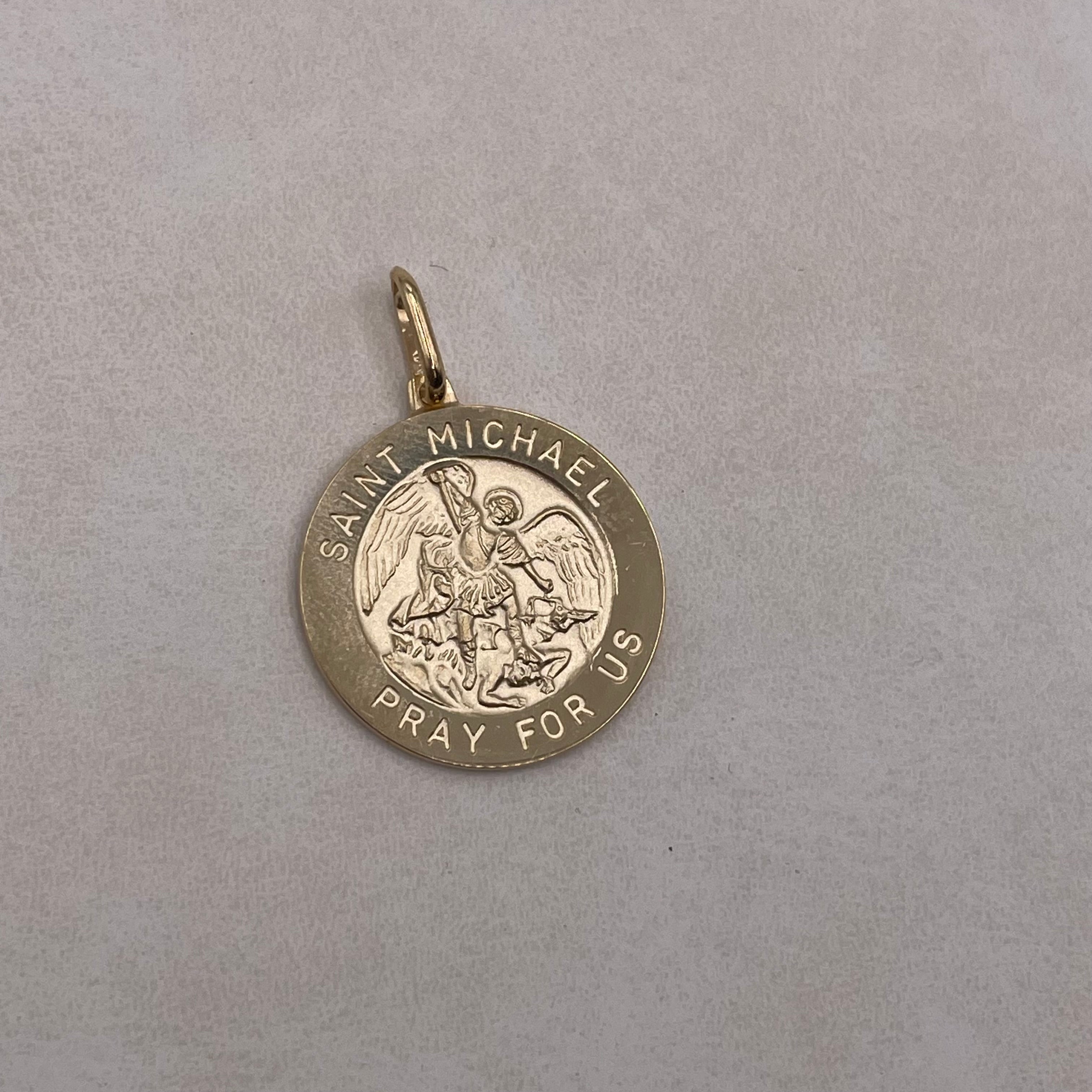 Saint Michael Pendant 14K - Saints Gold Co.