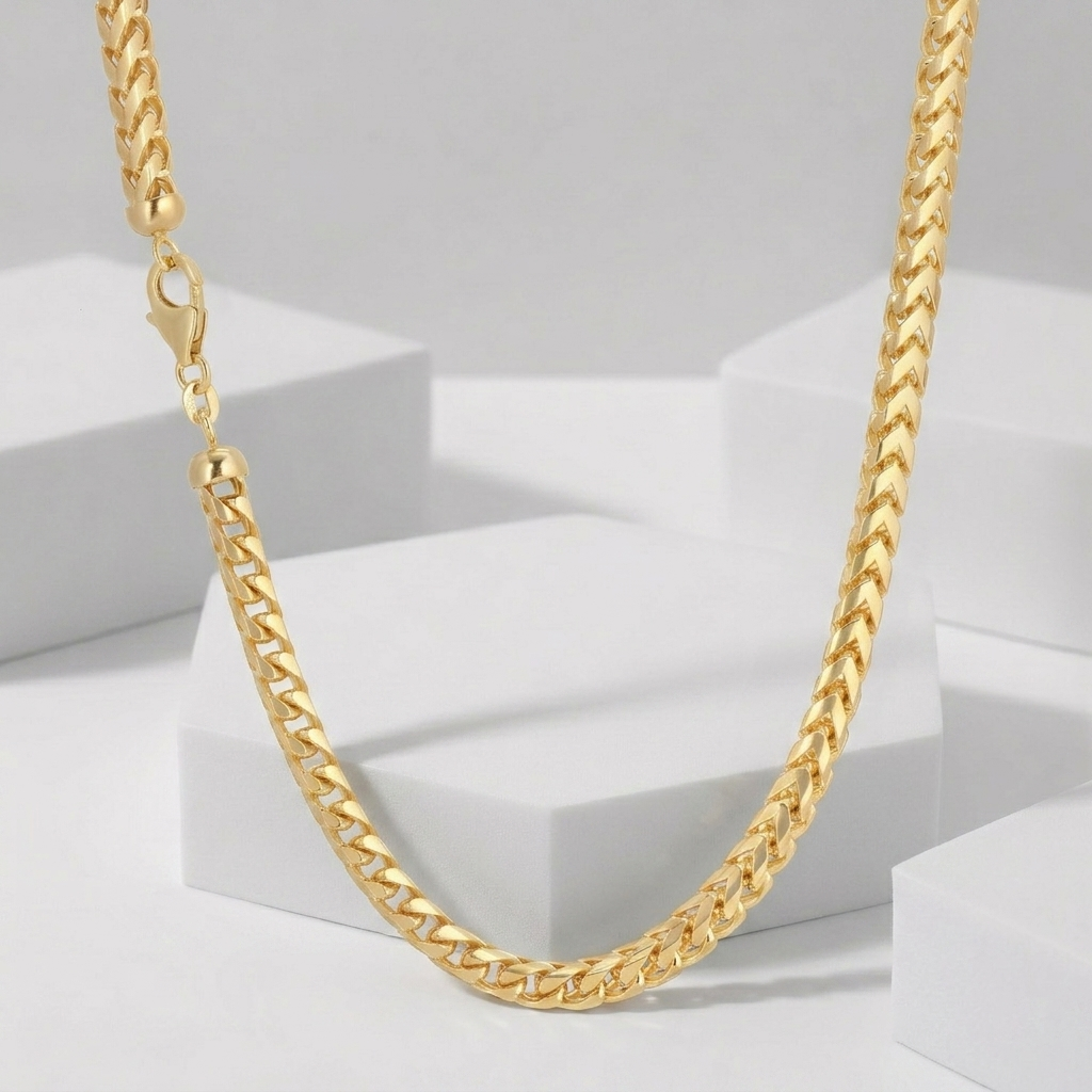 14K Plain Franco Chain - Saints Gold Co.