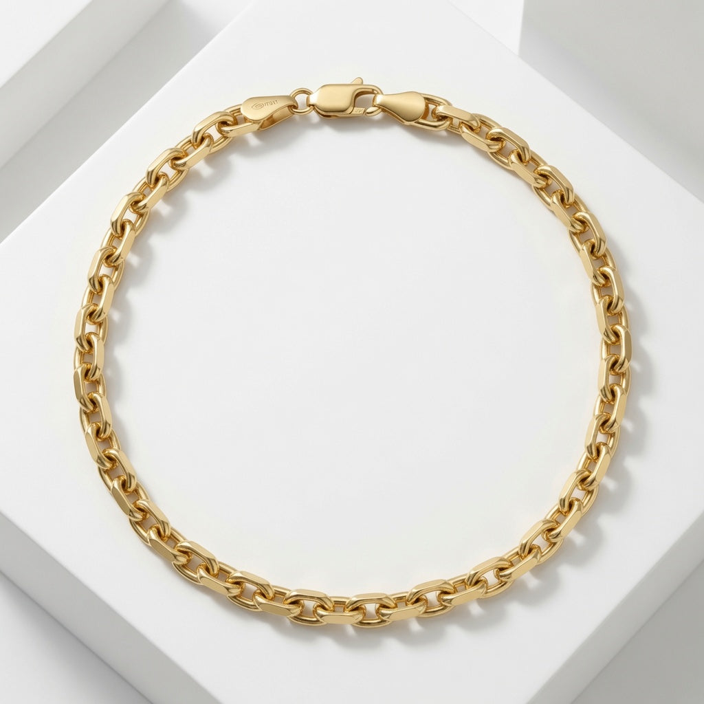 18K Power Link Bracelet (Solid Gold) - Saints Gold Co.