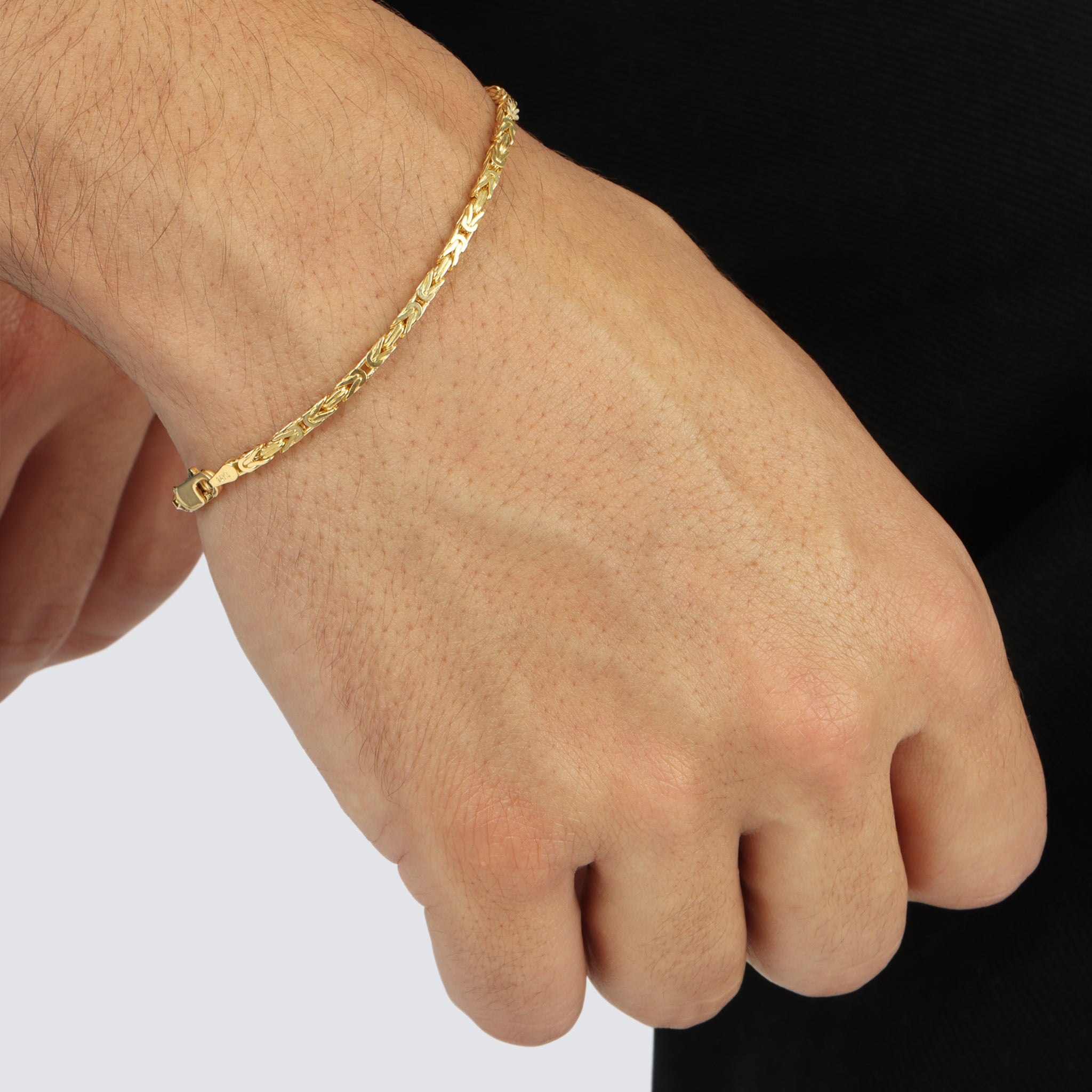 2.2MM Byzantine Bracelet - Saints Gold Co.