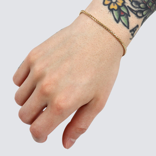 2.5MM Franco Bracelet (Plain) - Saints Gold Co.