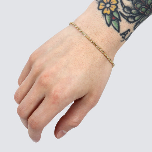 2.5MM Rope Bracelet (Diamond cut) - Saints Gold Co.