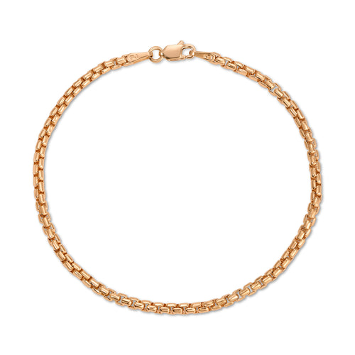 2.7MM Rounded Box Bracelet - Saints Gold Co.