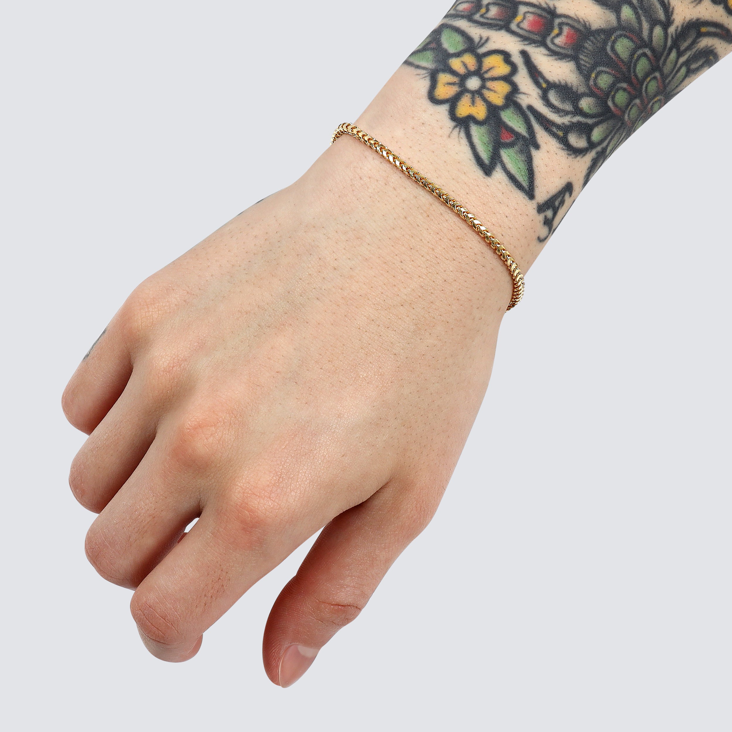 14K Plain Franco Bracelet