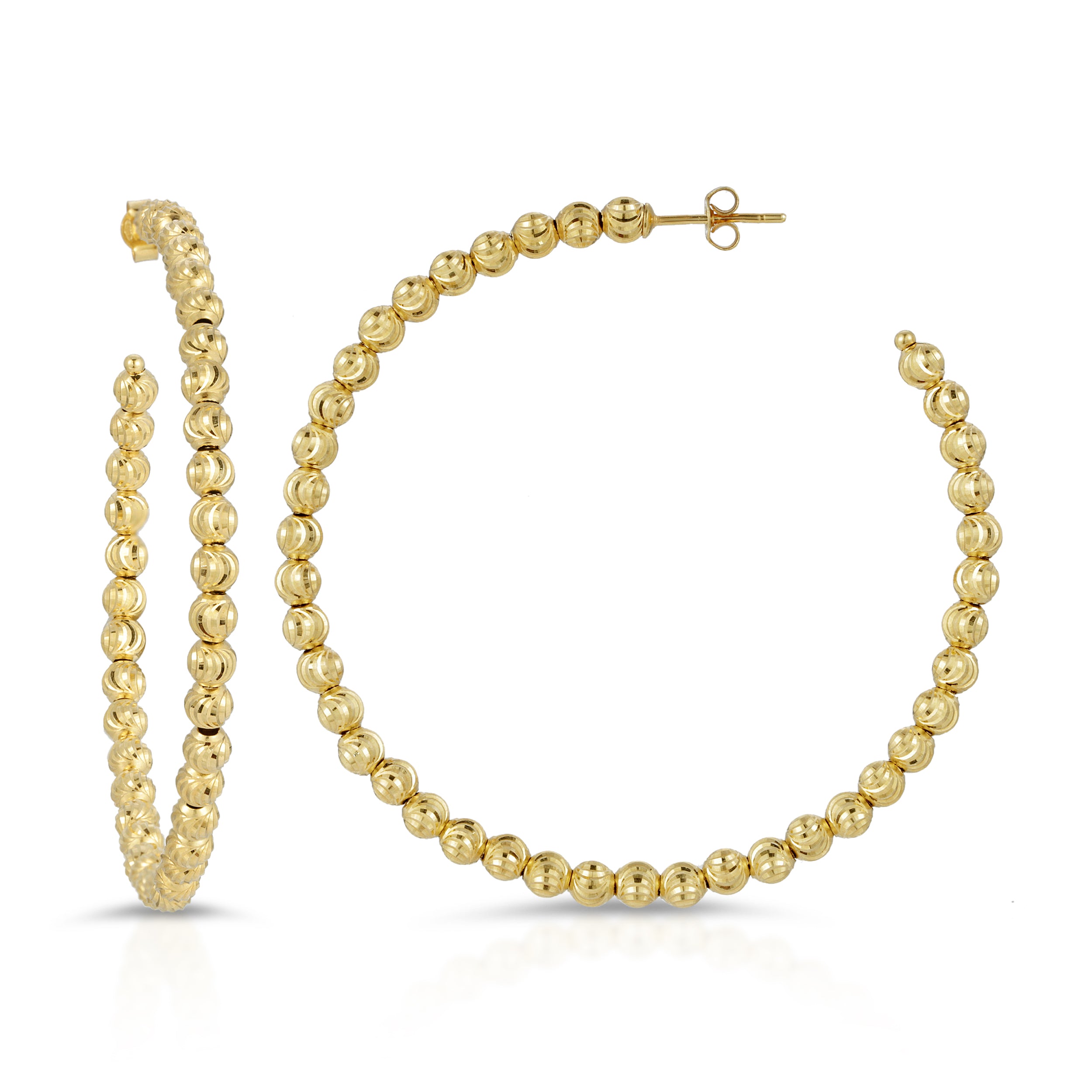 3.0MM Moonbead Hoops