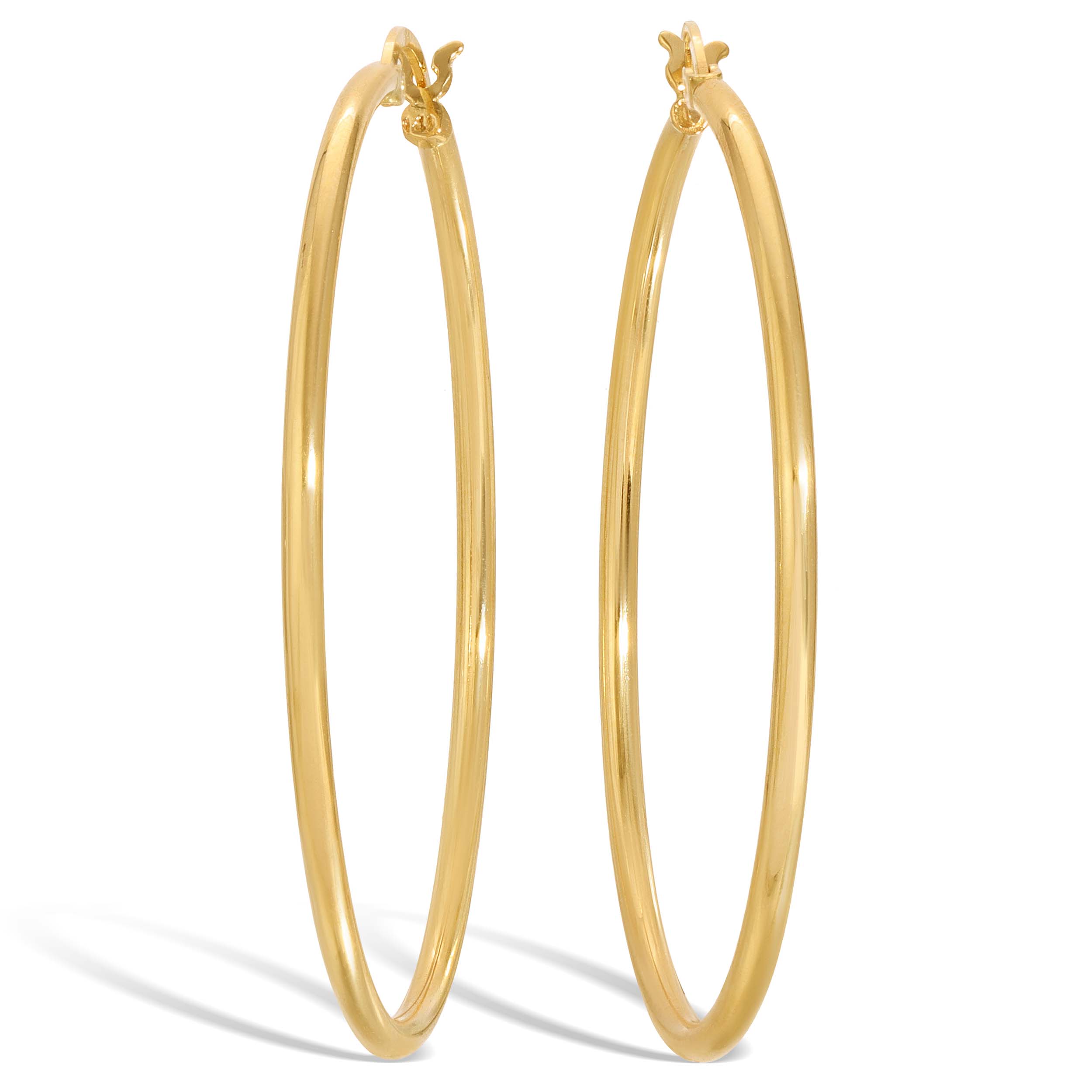 2MM Classic Polished Hoops - Saints Gold Co.