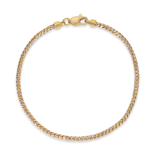 2.0MM Saint Franco Bracelet Two-Tone (Prism Cut) - Saints Gold Co.