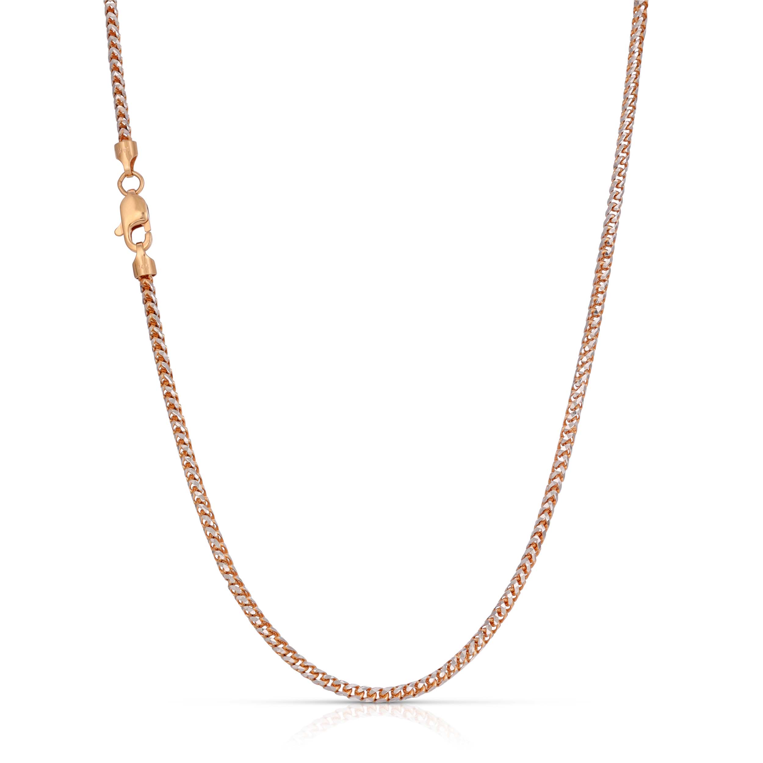 2.0MM Saint Franco Chain Two-Tone (Prism Cut) - Saints Gold Co.