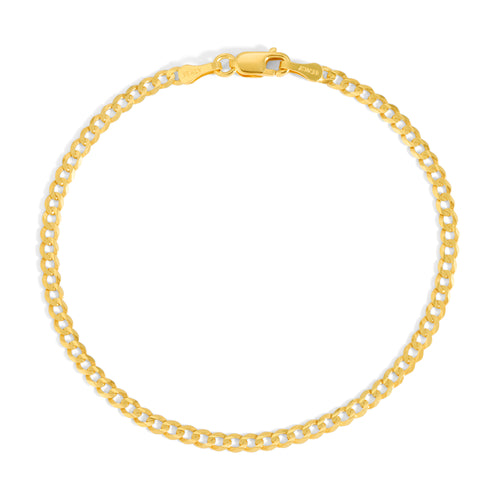 2.5MM Flat Curb Bracelet - Saints Gold Co.
