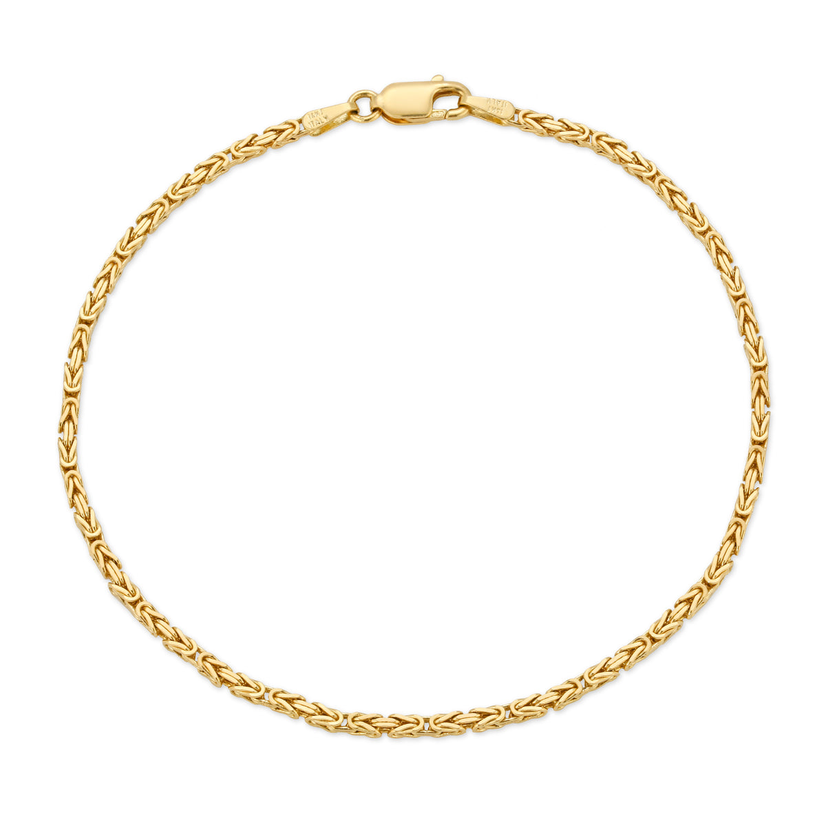 2.2MM Byzantine Bracelet (Solid Gold)