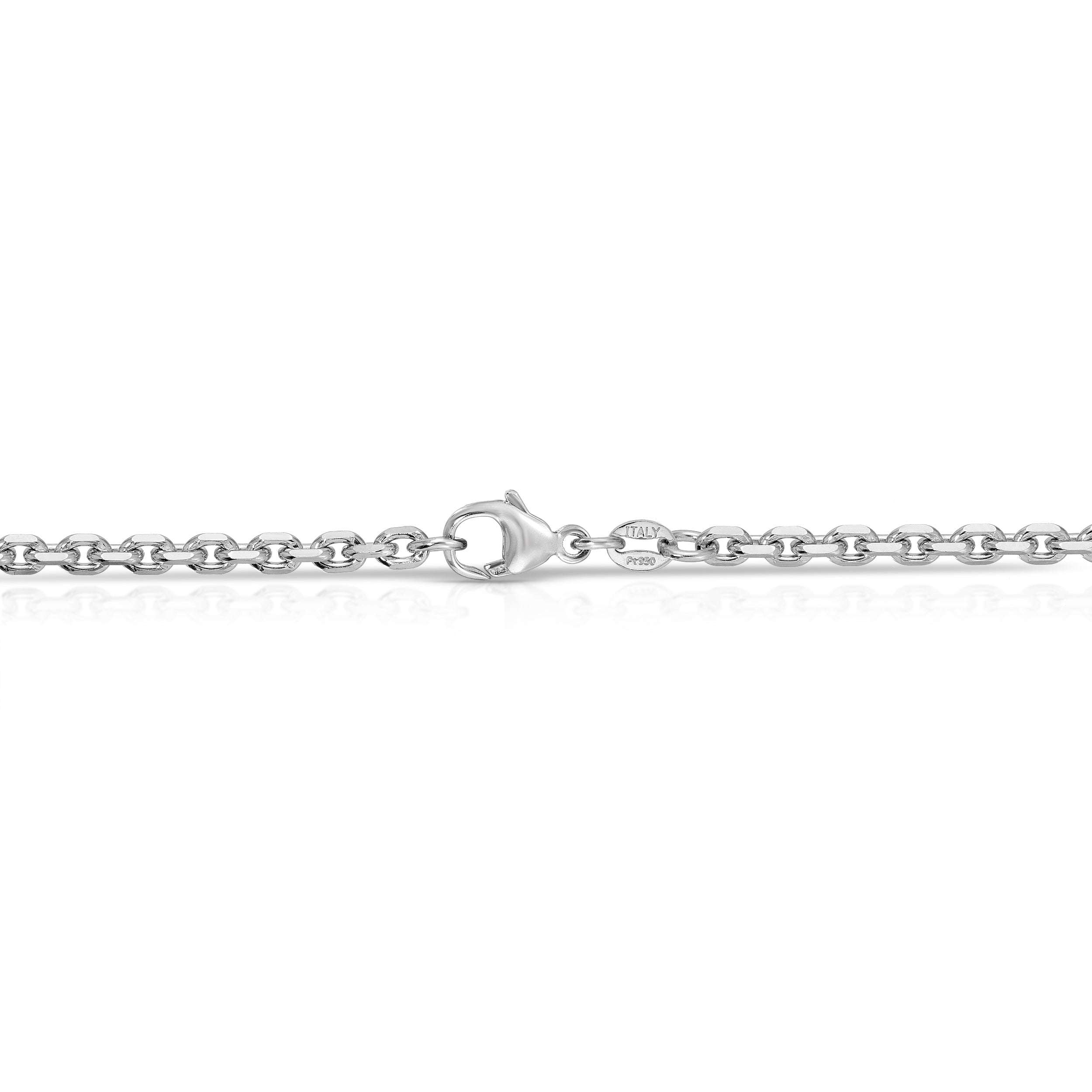 Knife Edge Rolo Chain (Platinum 950) - Saints Gold Co.