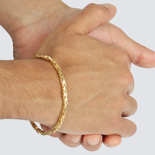 3.5MM Byzantine Bracelet - Saints Gold Co.