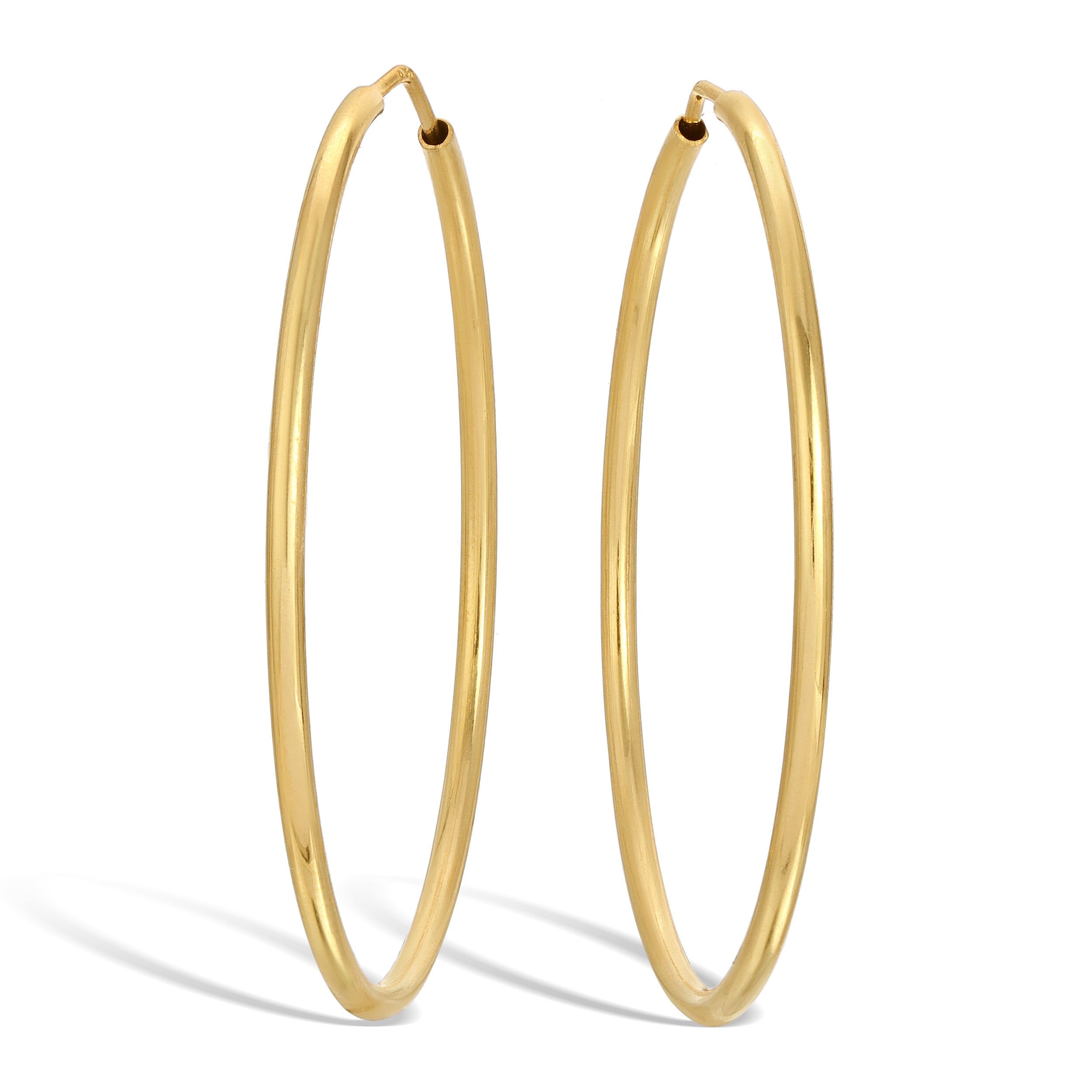 2.0MM High Polished Endless Hoops - Saints Gold Co.