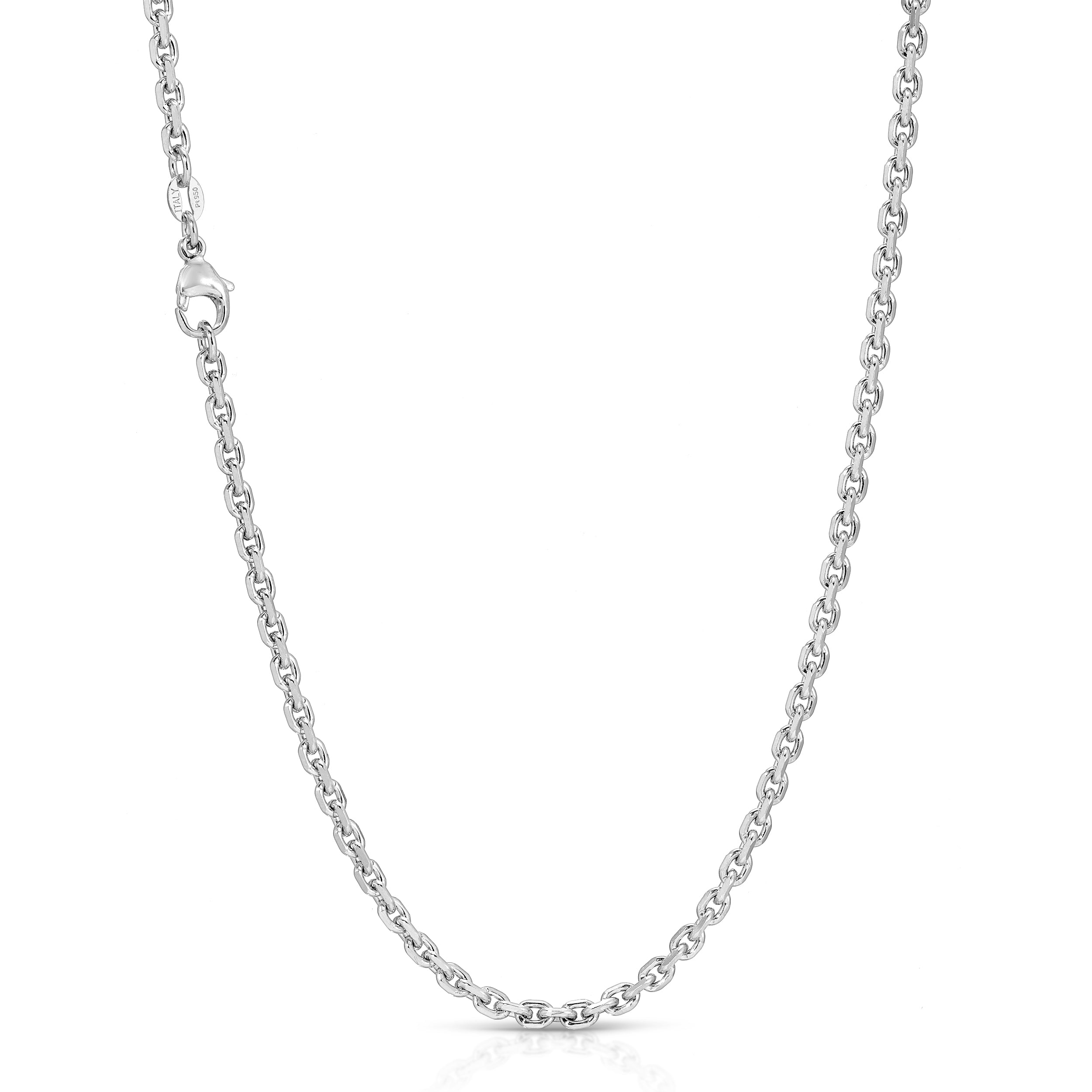 Knife Edge Rolo Chain (Platinum 950) - Saints Gold Co.