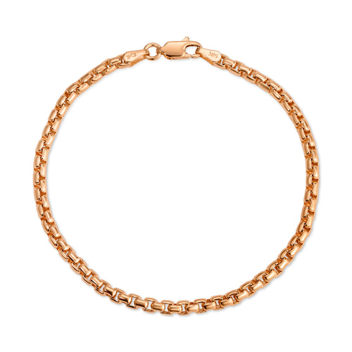 3.3MM Rounded Box Bracelet - Saints Gold Co.