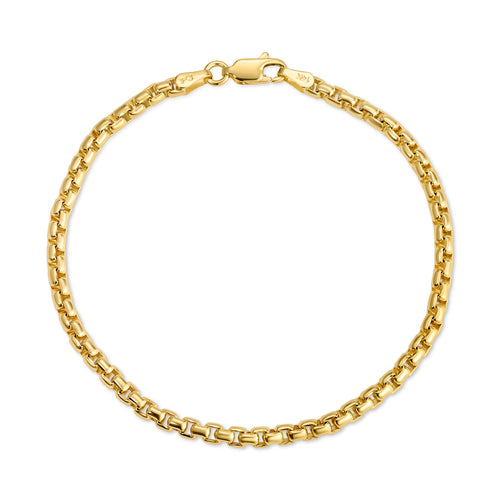3.3MM Rounded Box Bracelet - Saints Gold Co.