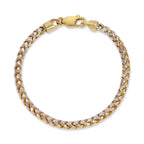 3.0MM Saint Franco Bracelet Two-Tone (Prism Cut) - Saints Gold Co.