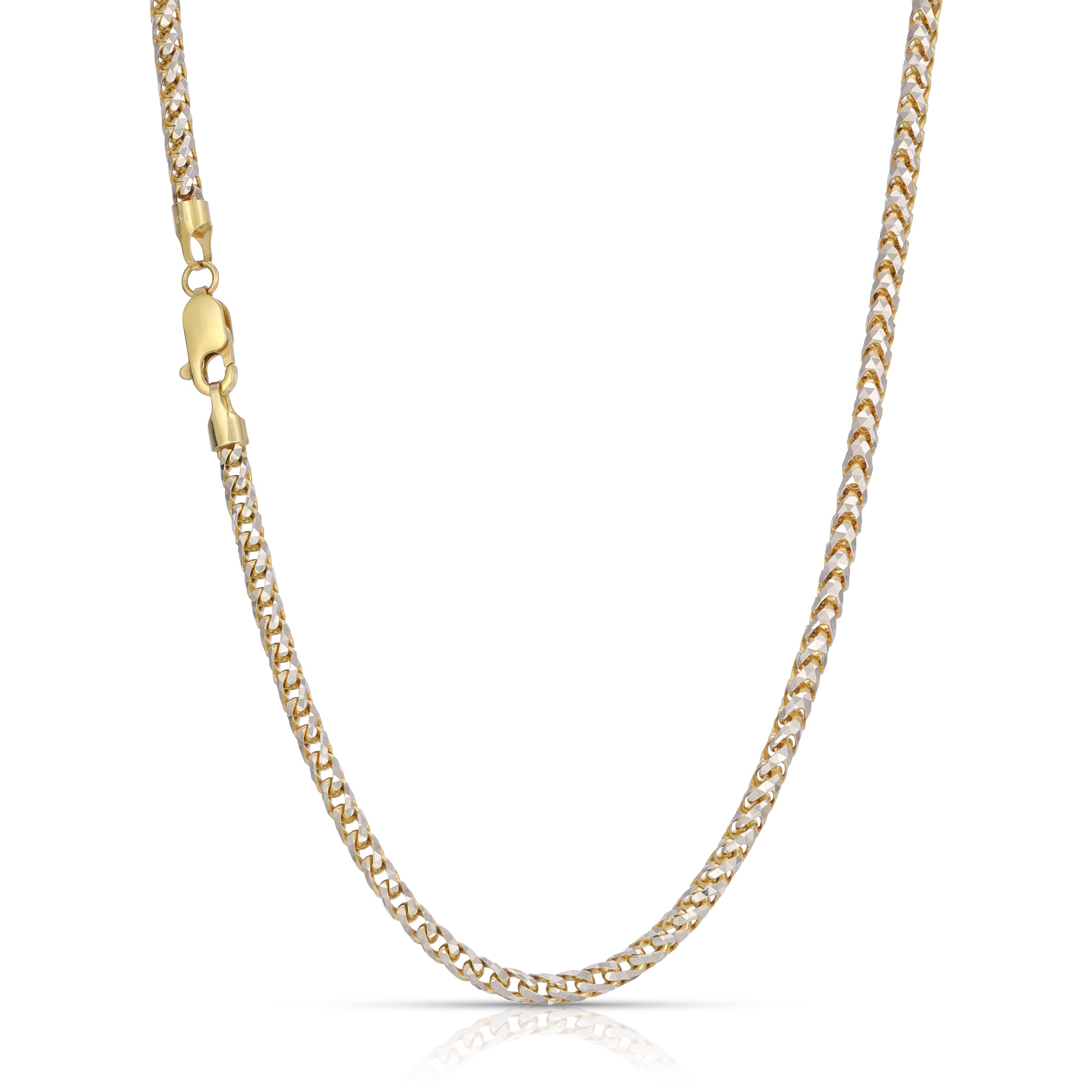 3.0MM Saint Franco Chain Two-Tone (Prism Cut) - Saints Gold Co.