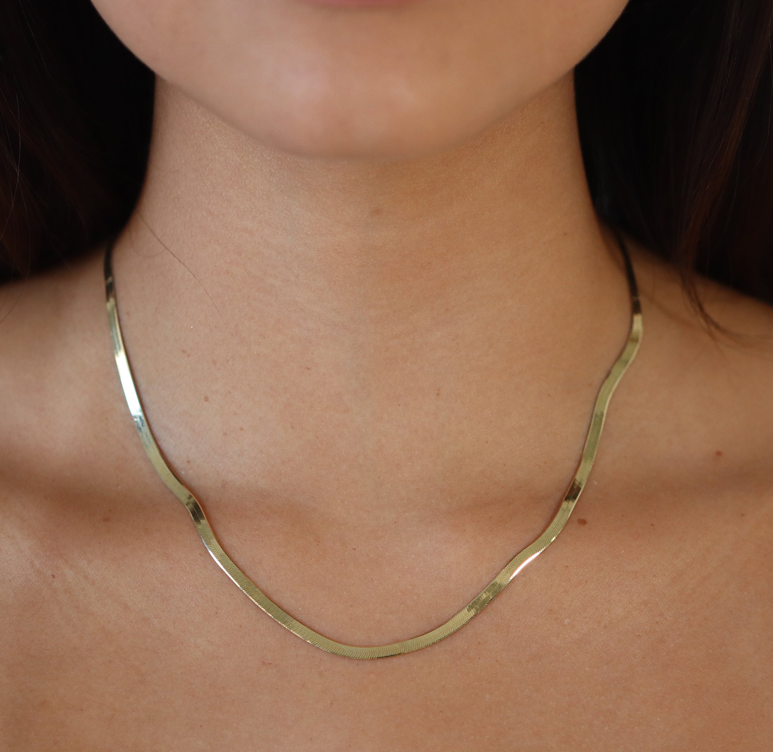 3.0MM Herringbone Chain (Solid Gold) - Saints Gold Co.