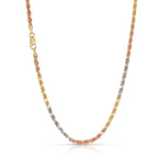 3.0MM Tri Color Rope Chain (Diamond Cut) - Saints Gold Co.