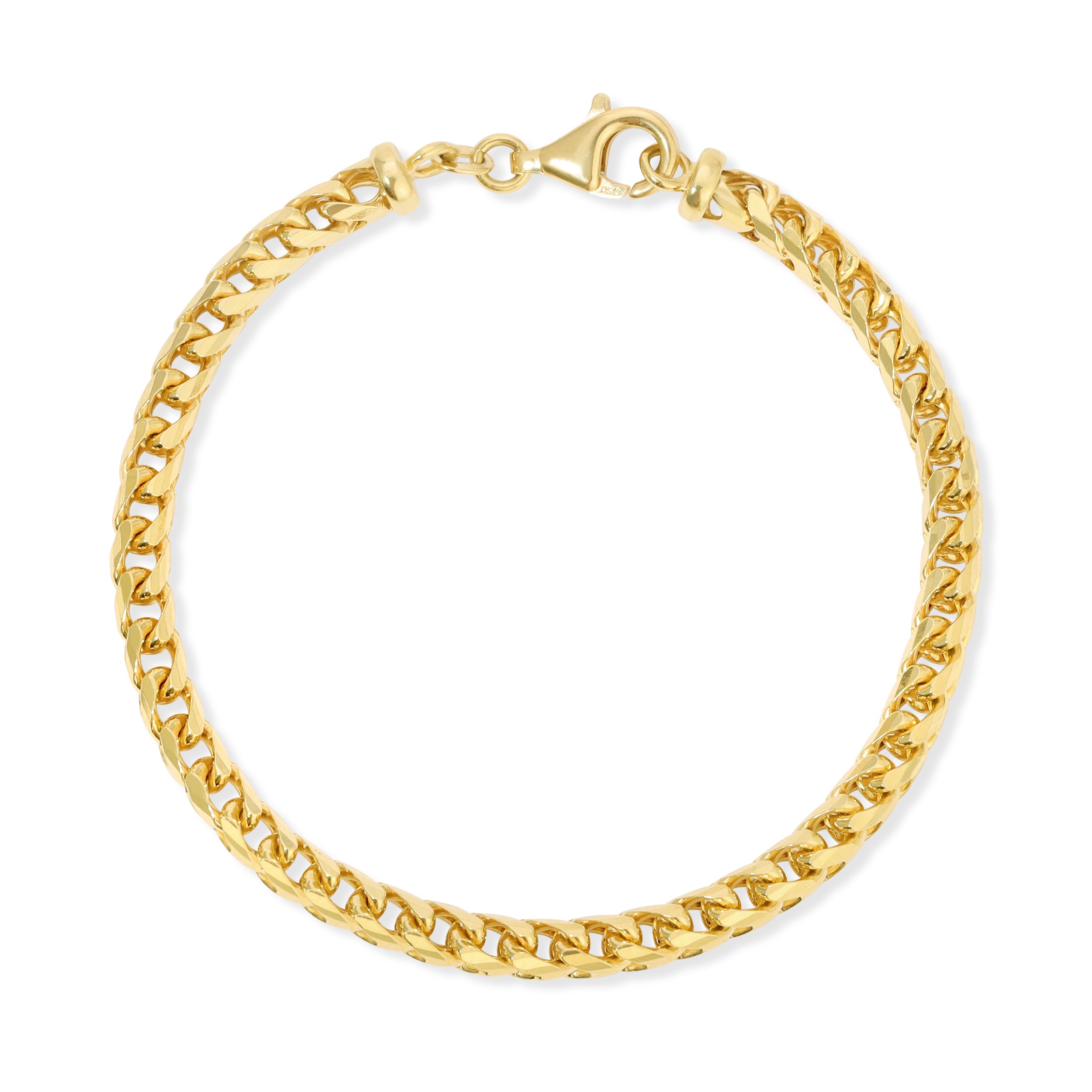 4.5MM Franco Bracelet (Diamond Cut) - Saints Gold Co.
