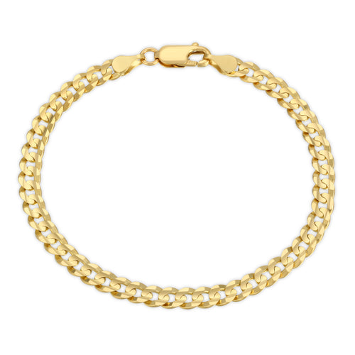 4.0MM Flat Curb Bracelet - Saints Gold Co.