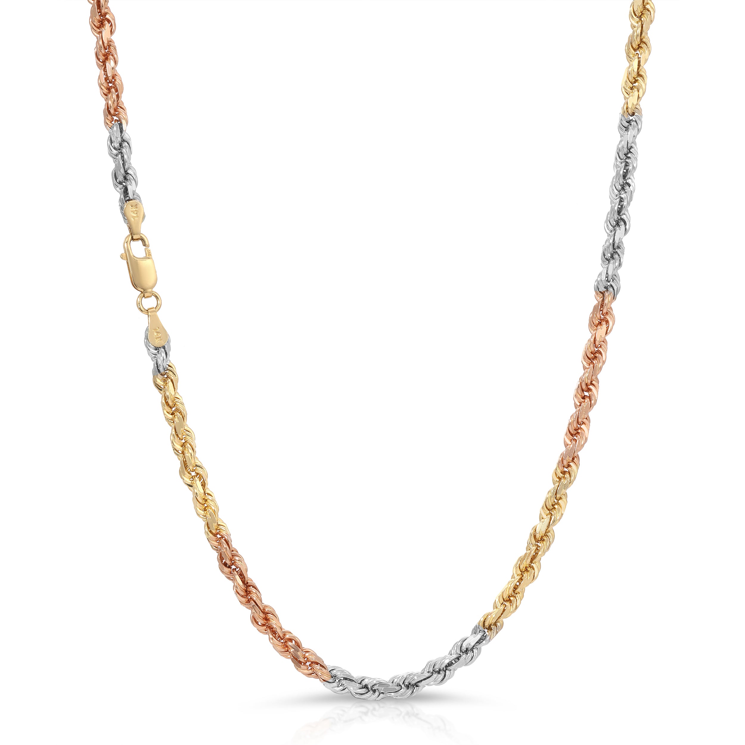 4.0MM Rope Chain (Tri Color) - Saints Gold Co.
