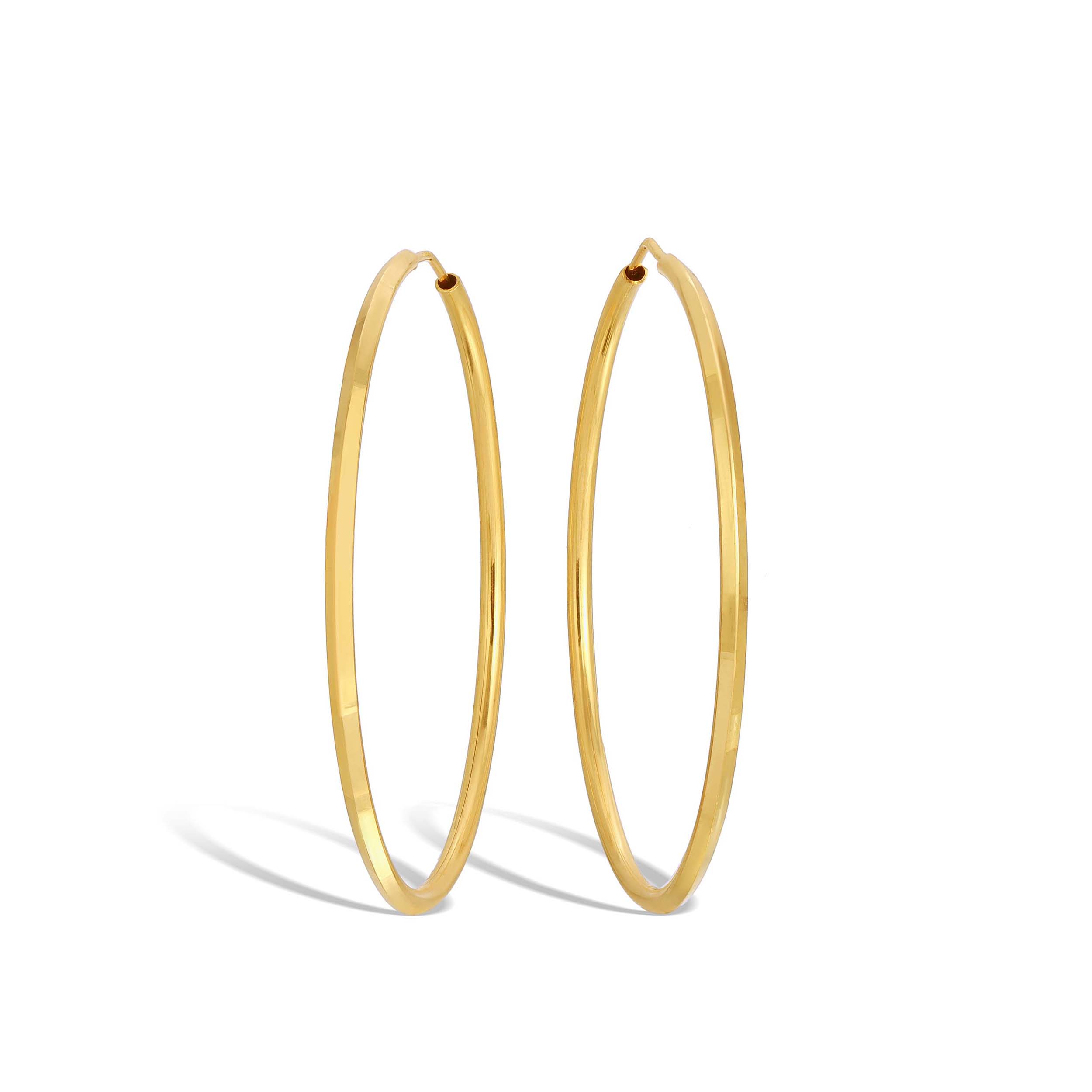 2.0MM Mirror Cut Endless Hoops - Saints Gold Co.