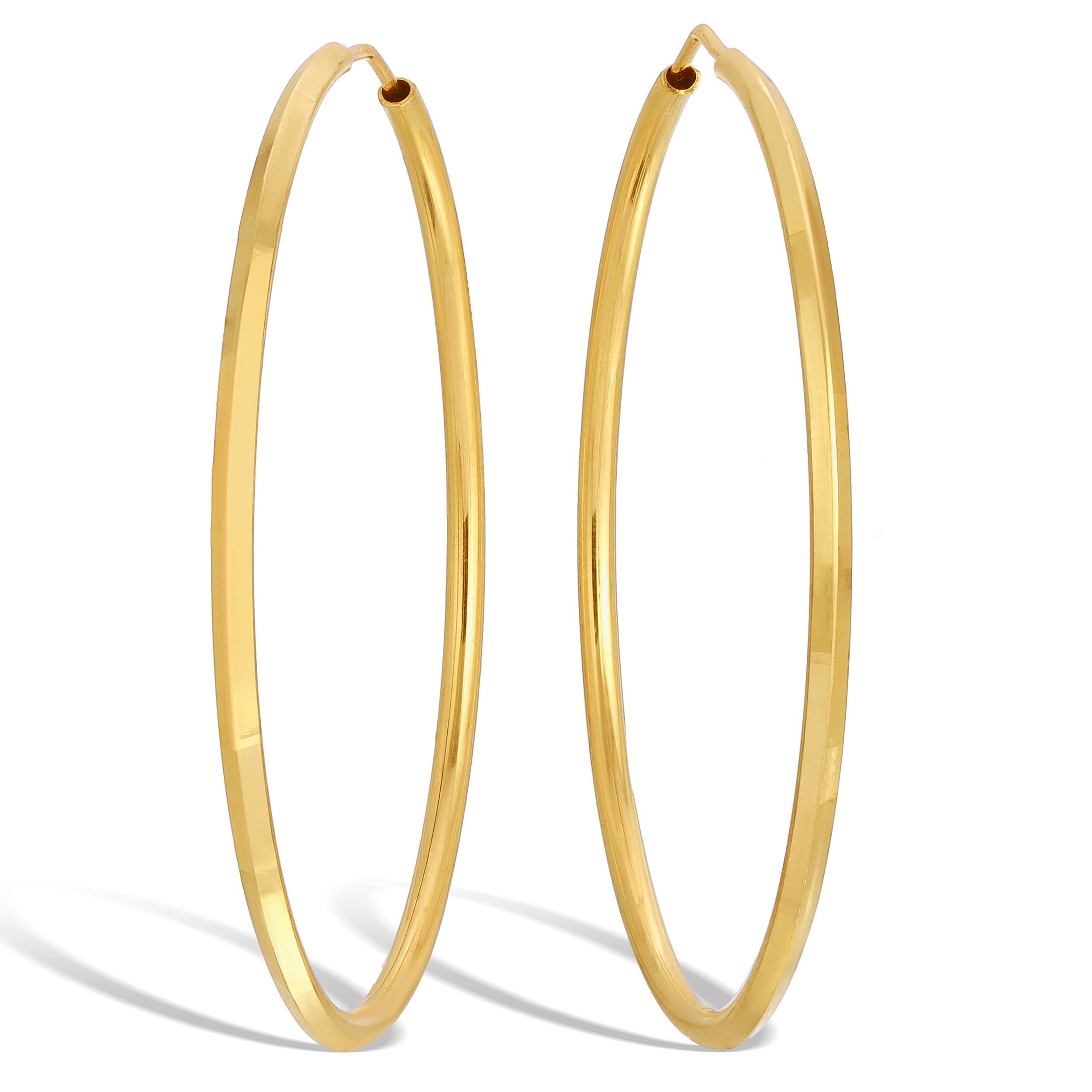 2.0MM Mirror Cut Endless Hoops - Saints Gold Co.
