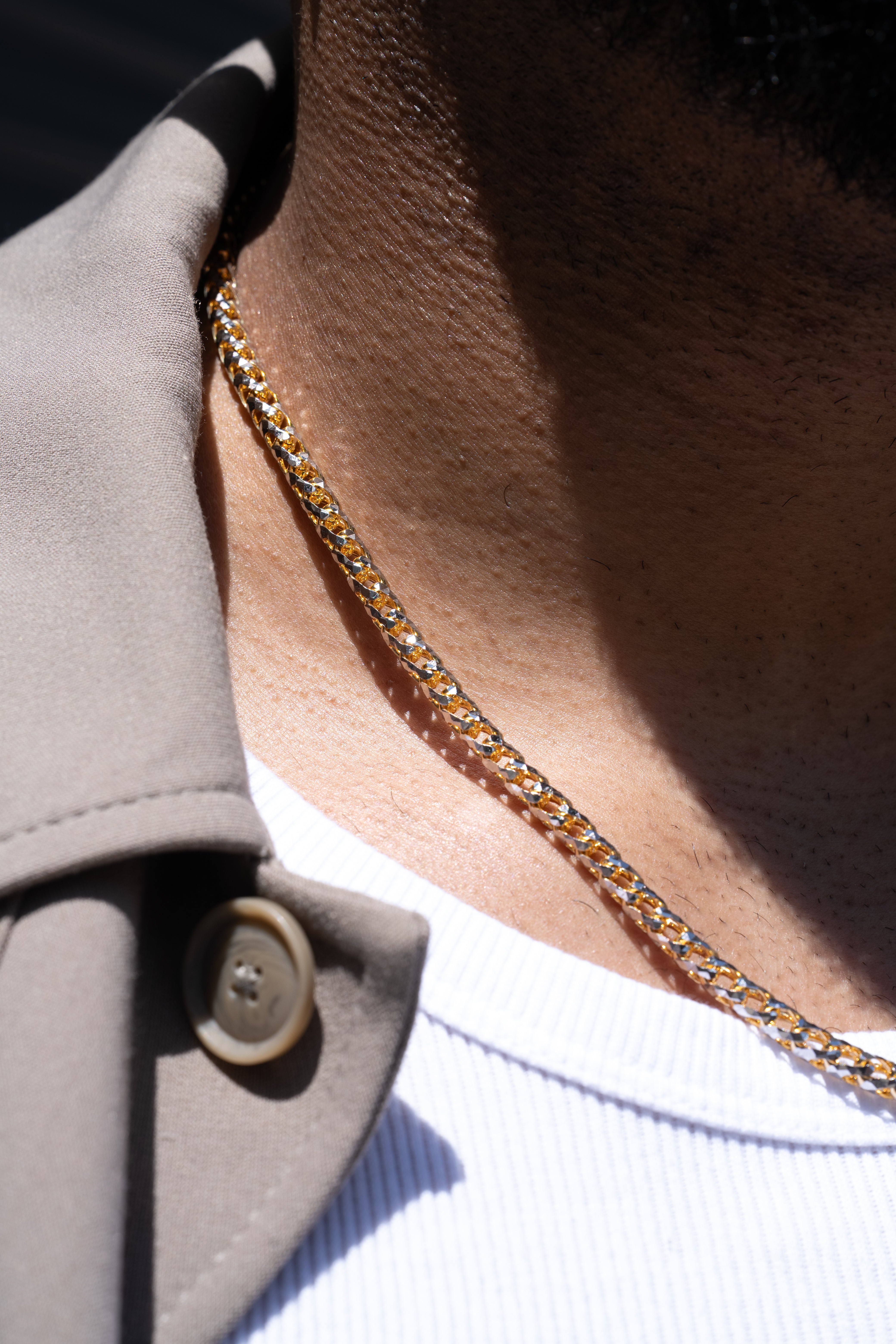 4.0MM Saint Franco Chain Two-Tone (Prism Cut) - Saints Gold Co.