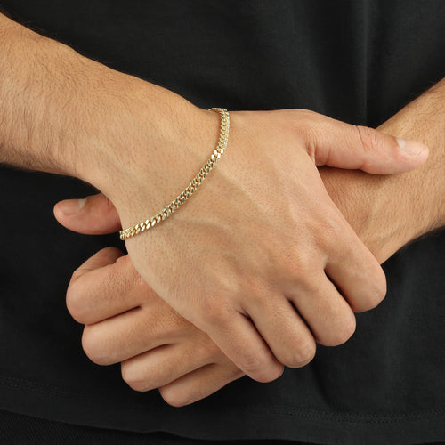 4.2MM Baby Curb Bracelet - Saints Gold Co.