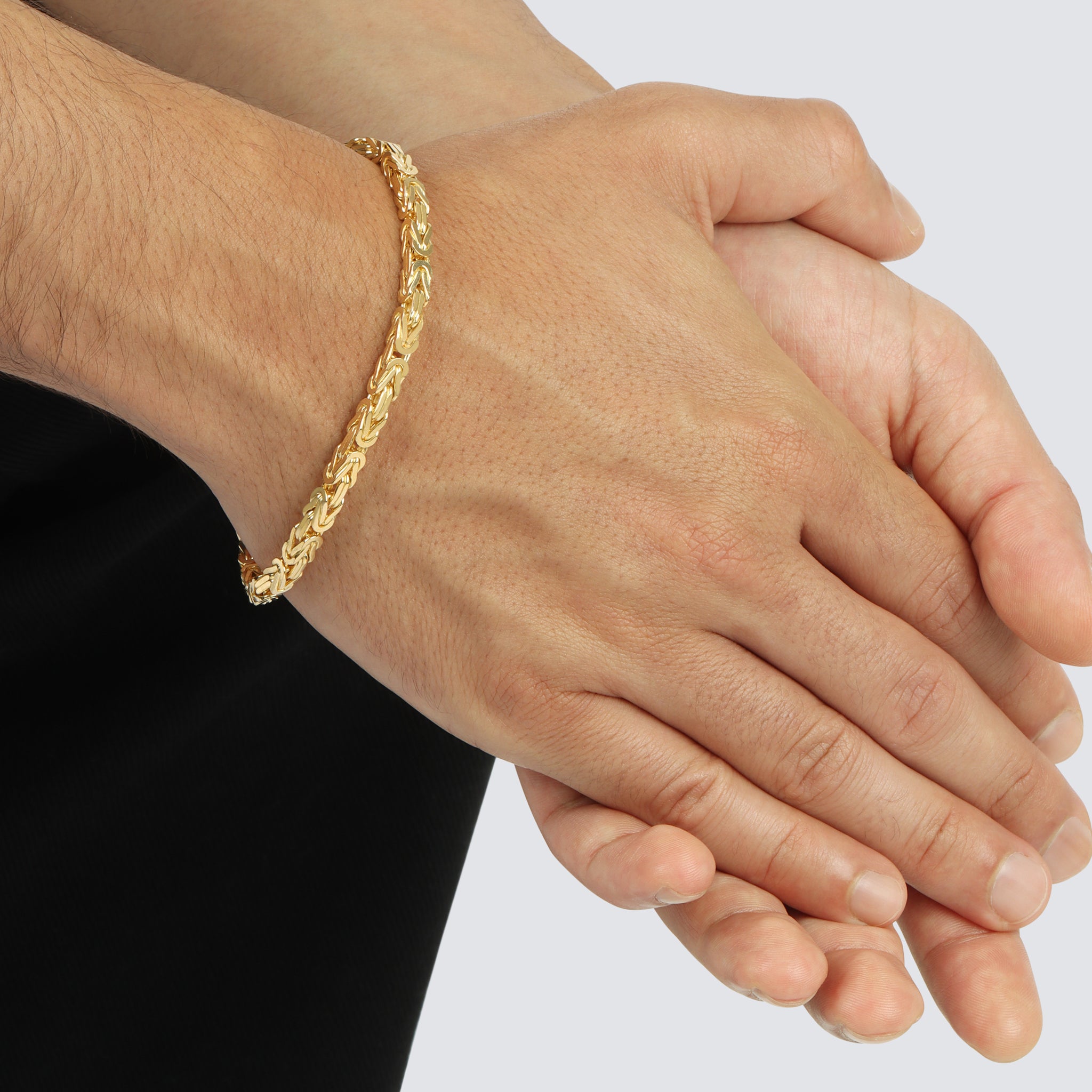 4.0MM Byzantine Bracelet - Saints Gold Co.