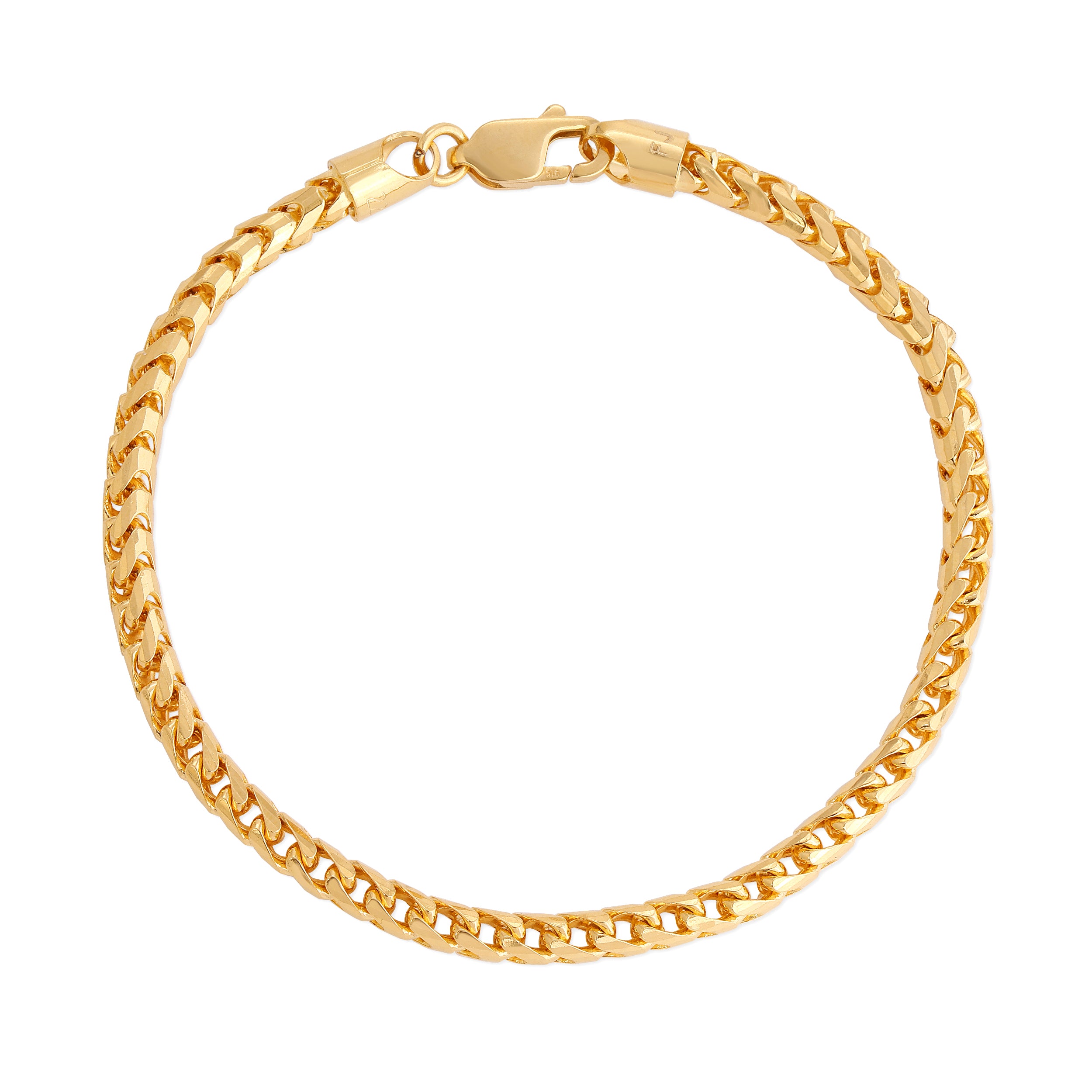 4.0MM Franco Bracelet (Diamond Cut) - Saints Gold Co.