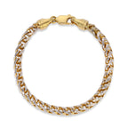 4.0MM Saint Franco Bracelet Two-Tone (Prism Cut) - Saints Gold Co.