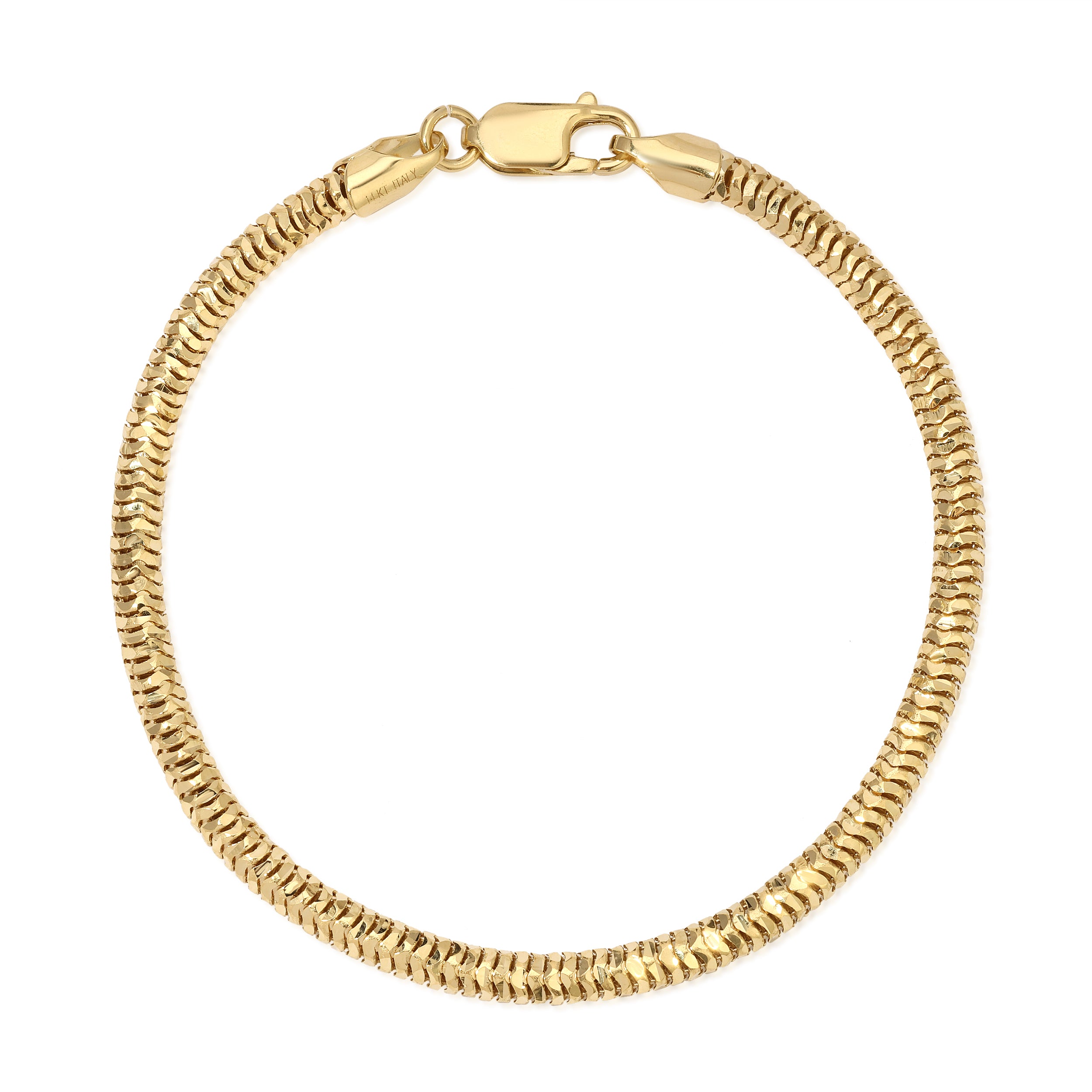 4.0MM Crystal Cut Snake Bracelet