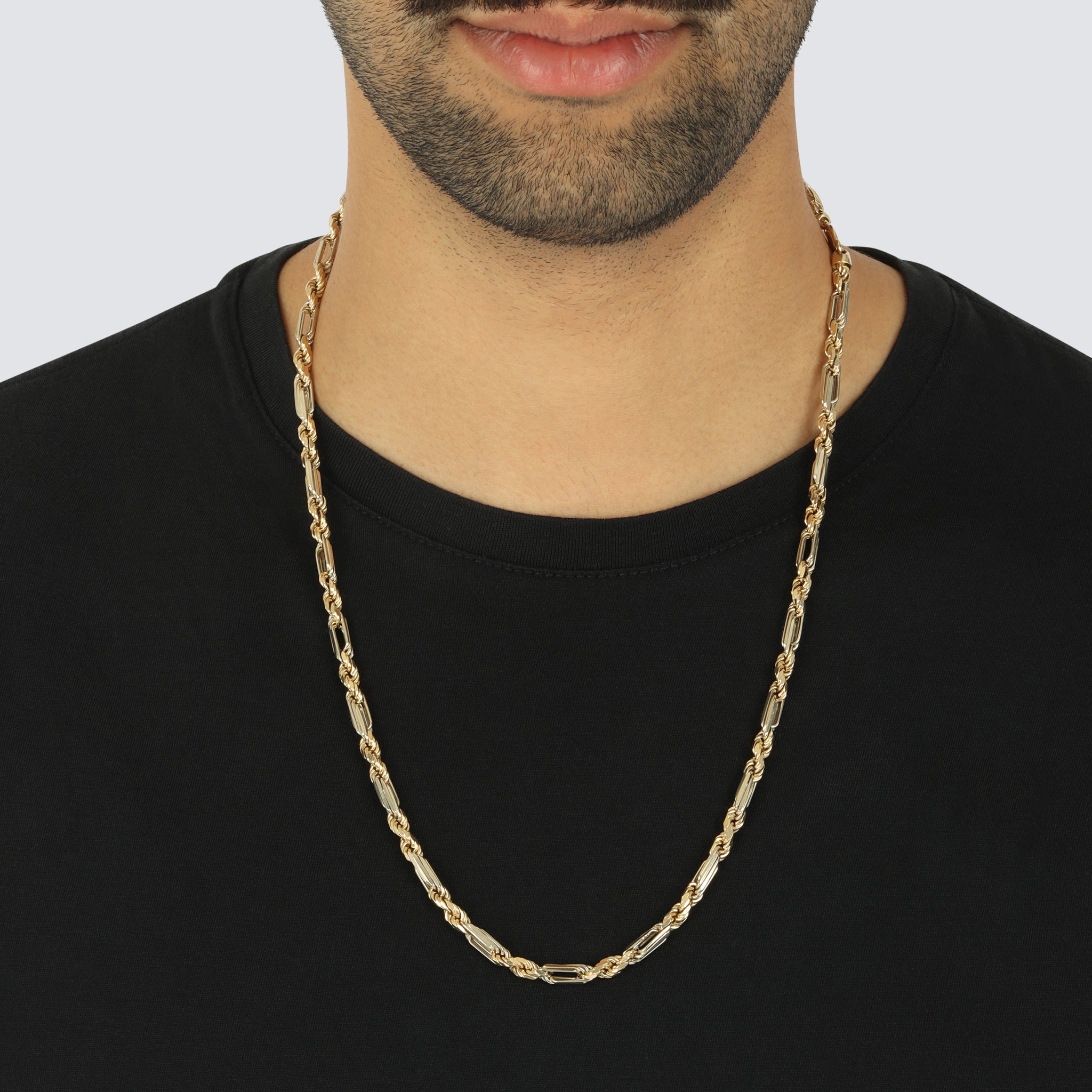 4.0MM Milano Chain Two Tone - Saints Gold Co.