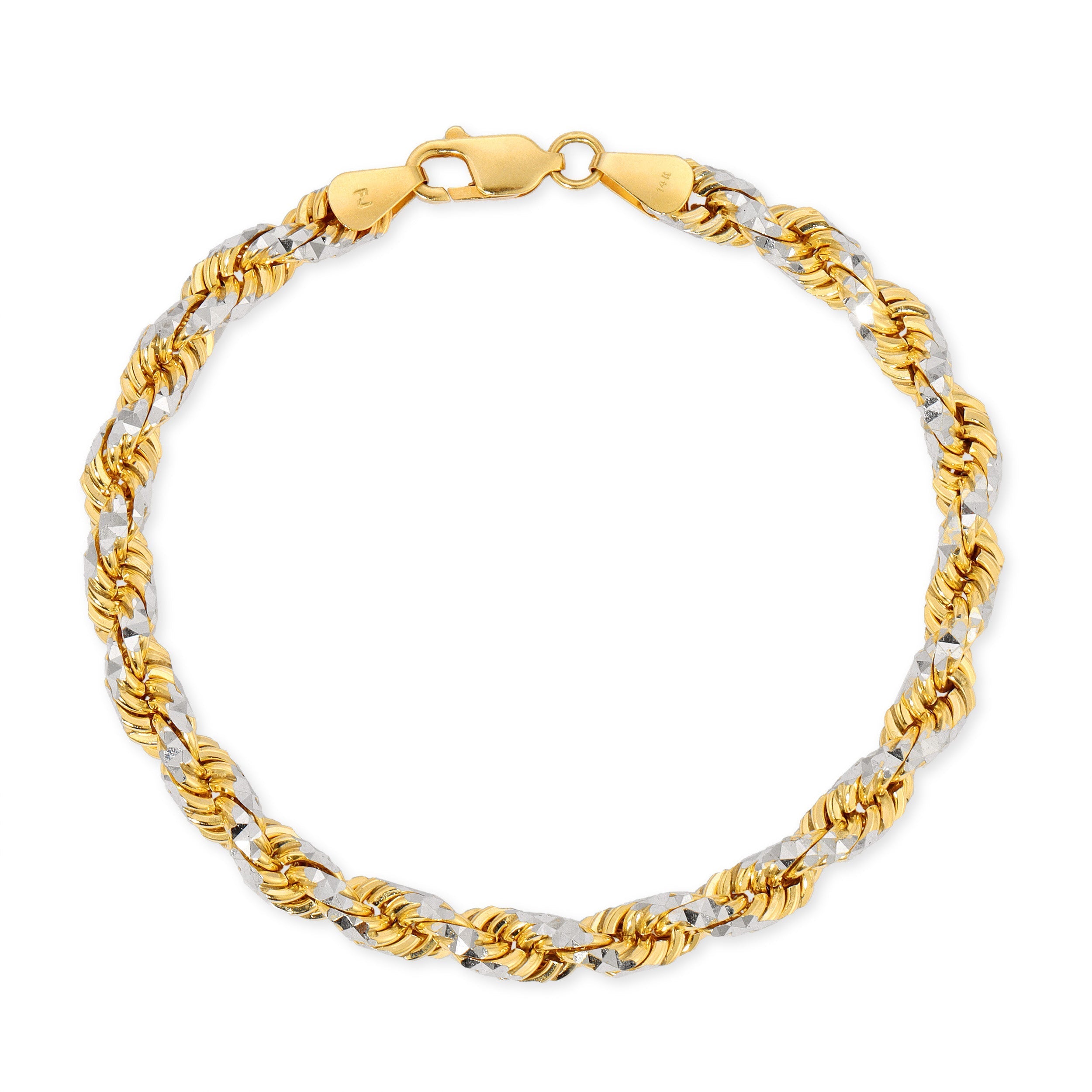 6.0MM Rope Bracelet (Prism Cut) - Saints Gold Co.