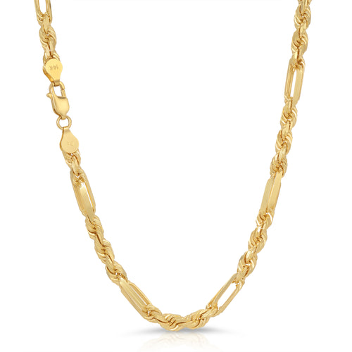 5.5MM Figarope Chain (Diamond Cut) - Saints Gold Co.