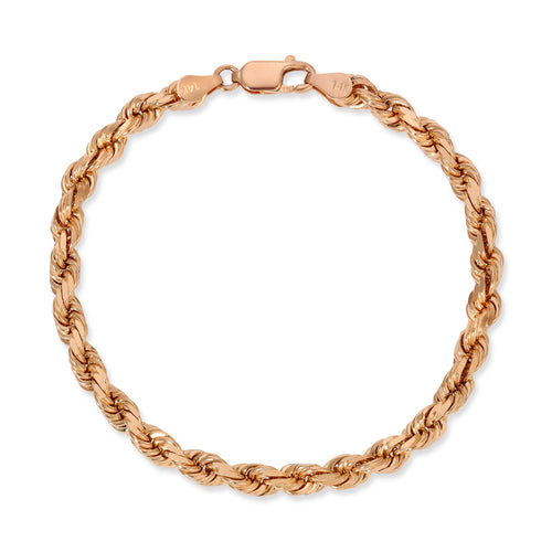 5.0MM Rope Bracelet (Diamond cut) - Saints Gold Co.