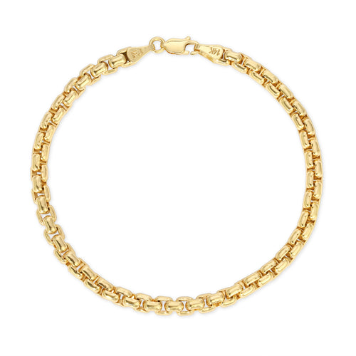 5.0MM Rounded Box Bracelet - Saints Gold Co.