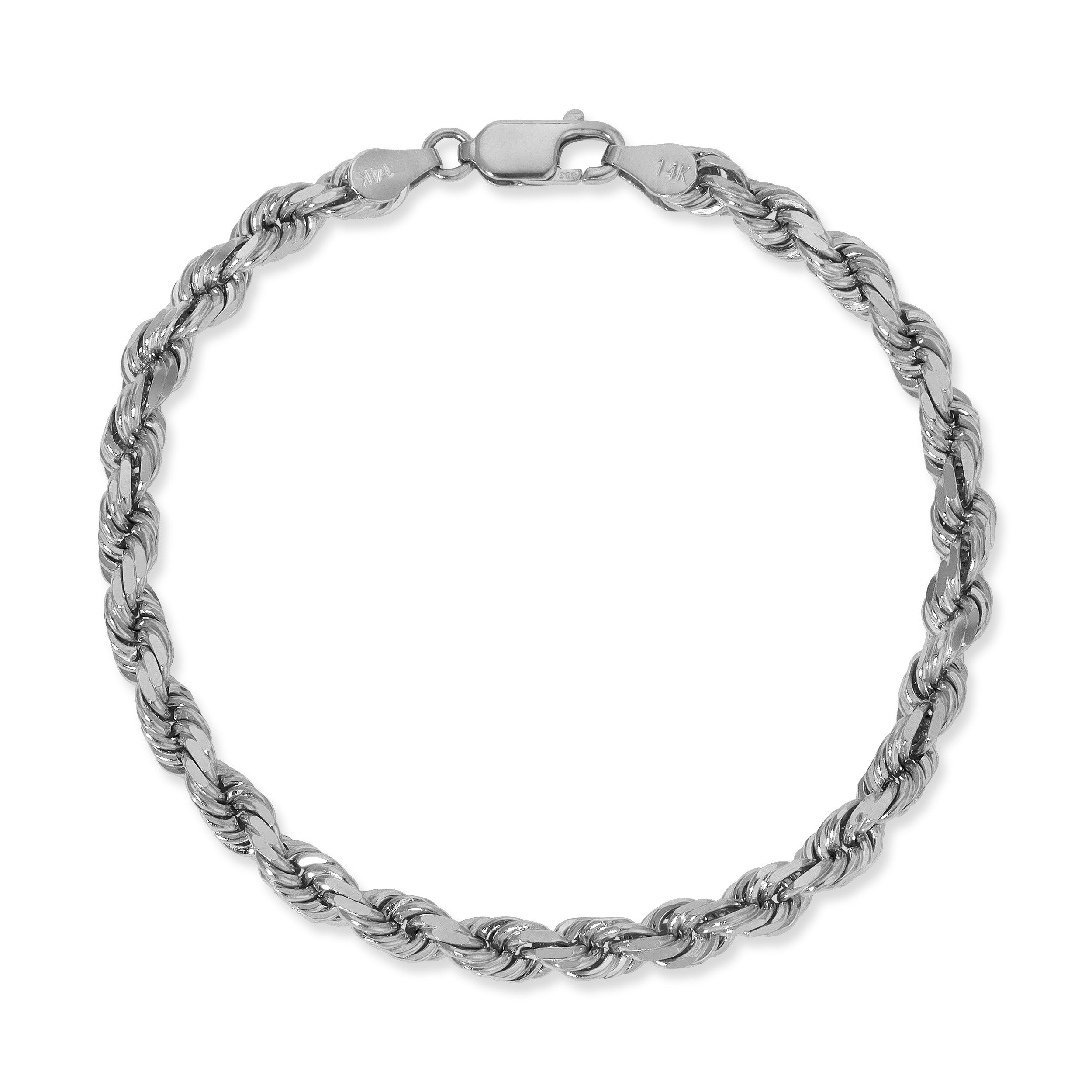 5.0MM Rope Bracelet (Diamond cut) - Saints Gold Co.