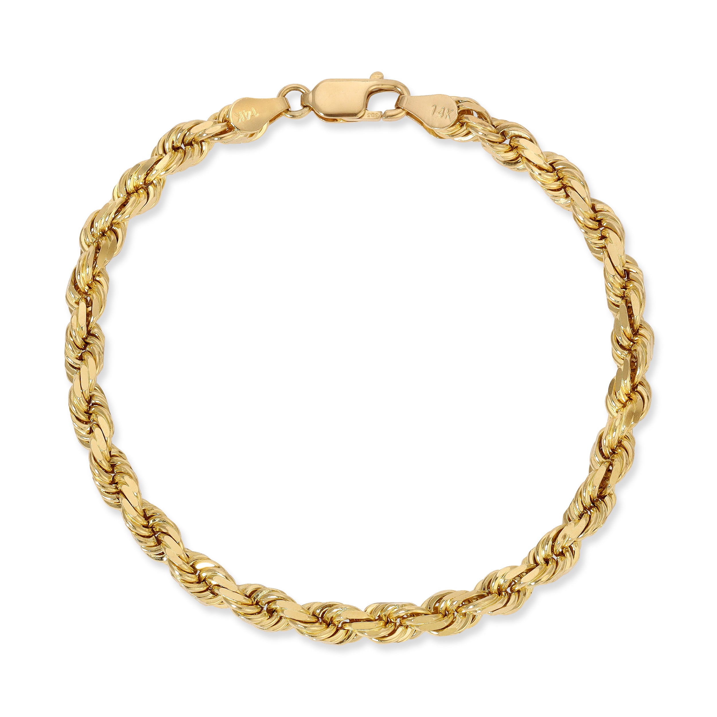 5.0MM Rope Bracelet (Diamond cut) - Saints Gold Co.