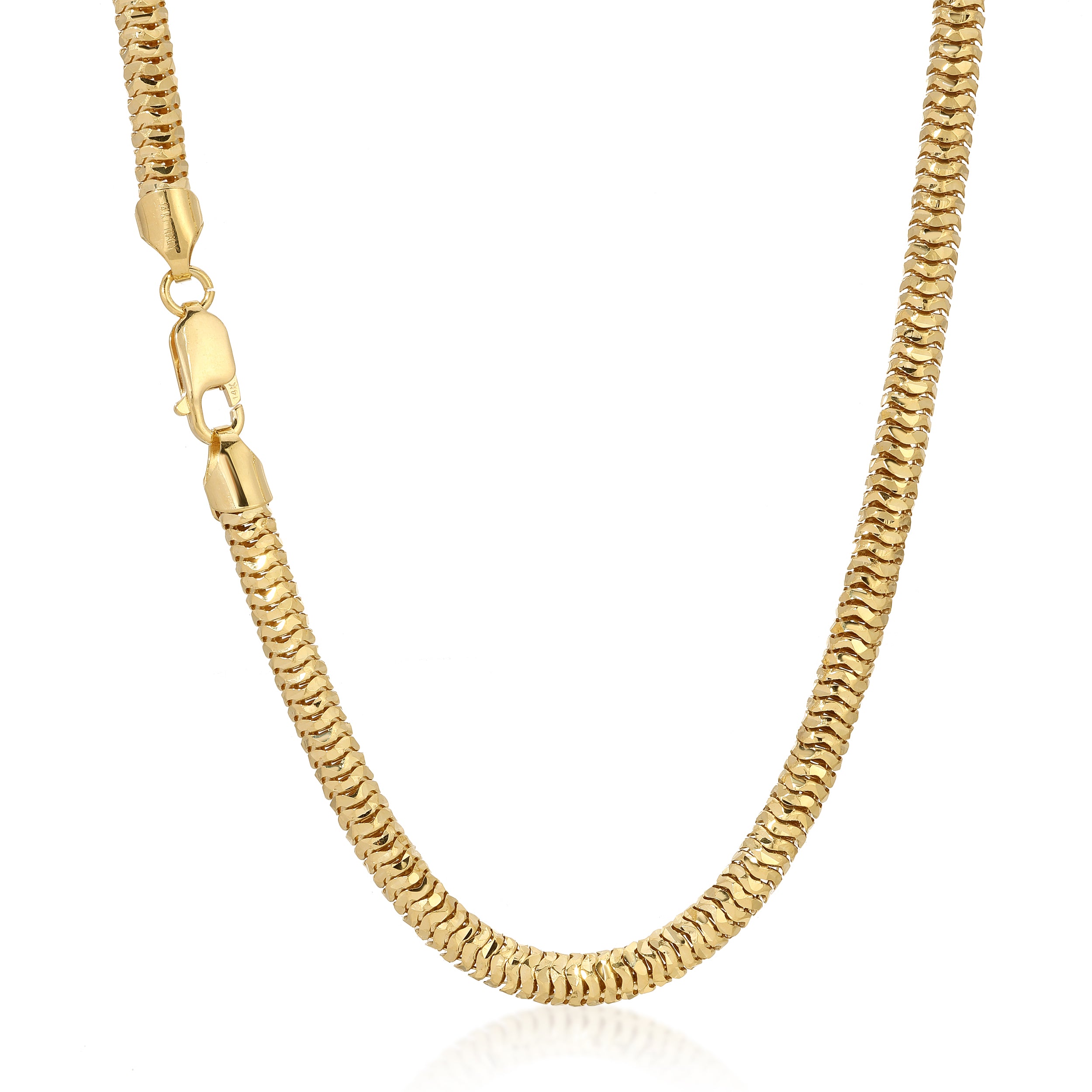 5.0MM Crystal Cut Snake Chain