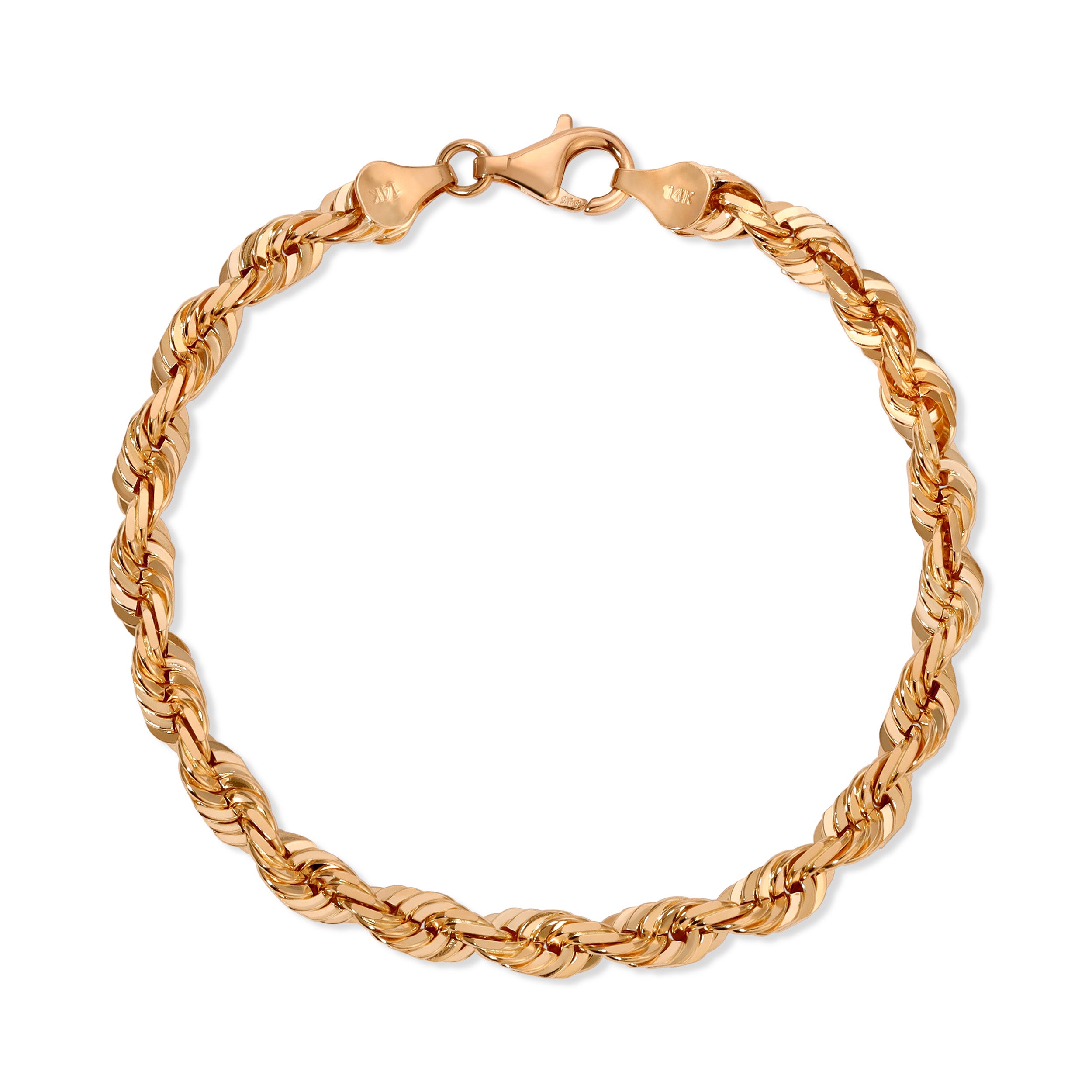 6.0MM Rope Bracelet (Diamond Cut) - Saints Gold Co.