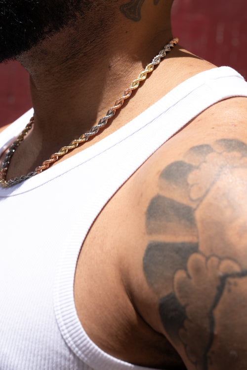 7.0MM Rope Chain (Tri-Color) - Saints Gold Co.