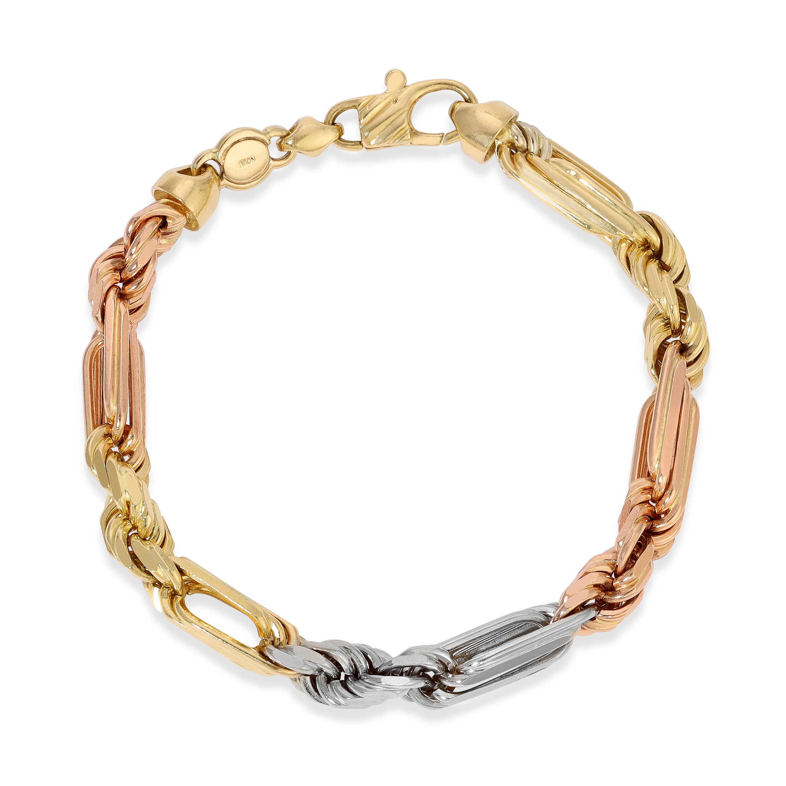 7.5MM Milano Bracelet Tri Color