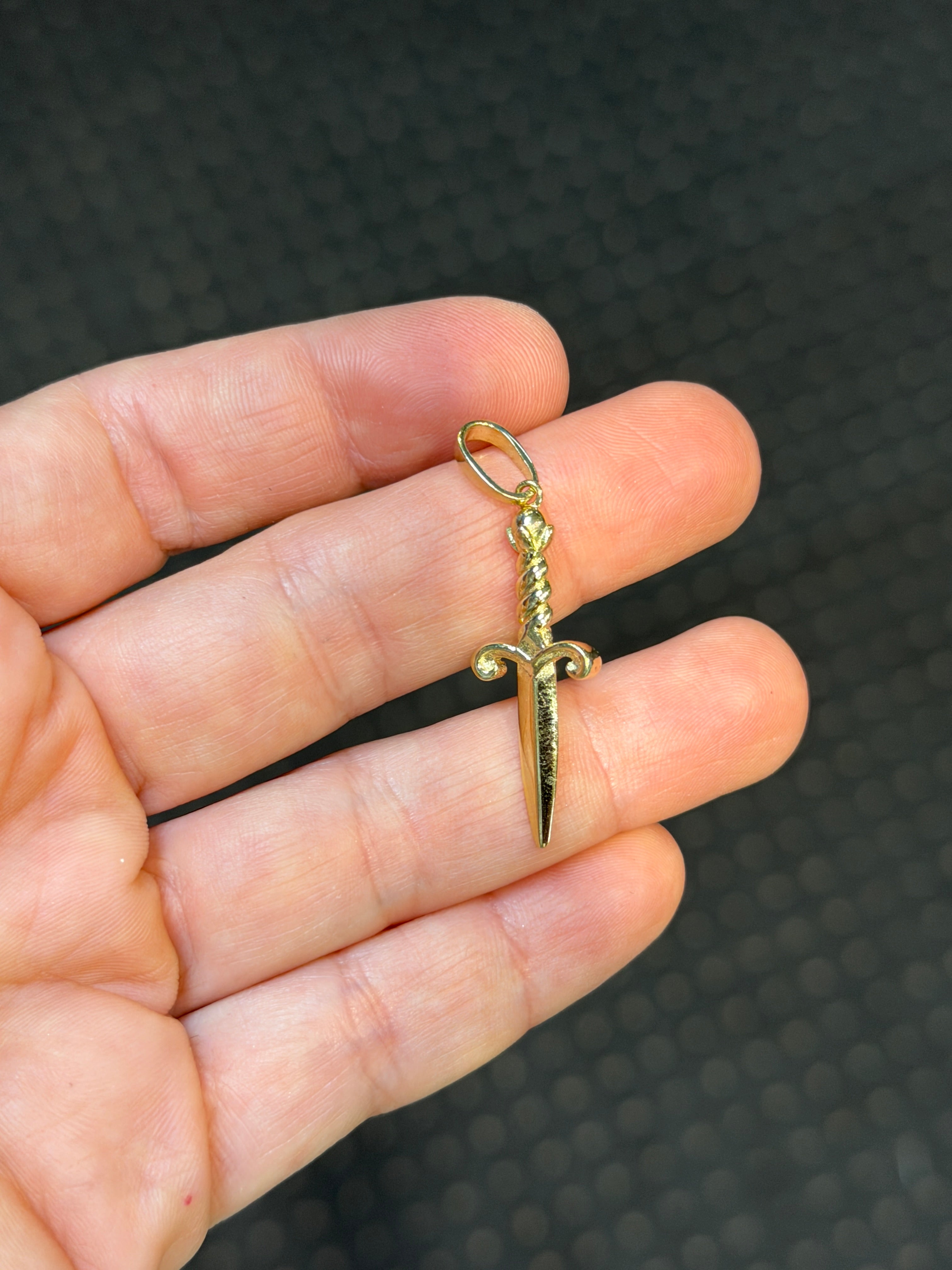 Micro Dagger Pendant 14K Gold