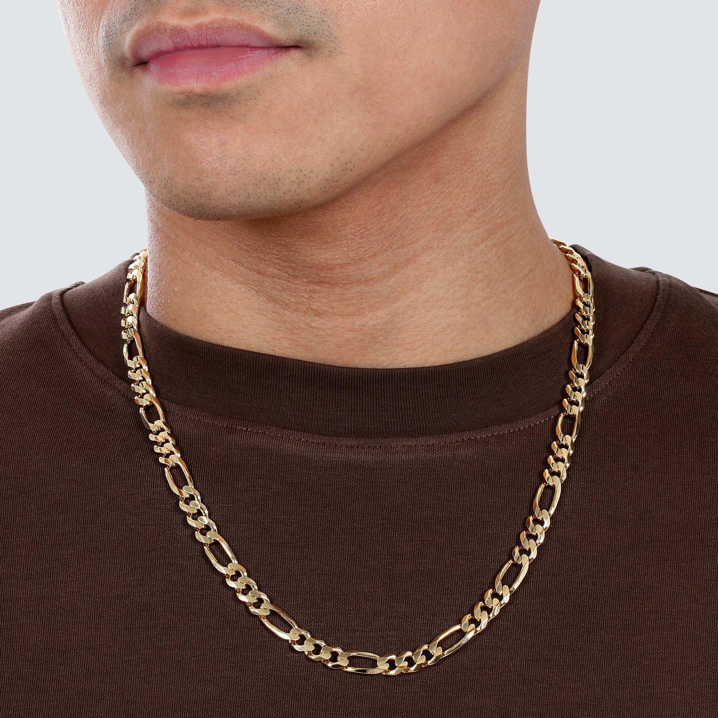 7.0MM Figaro Chain - Saints Gold Co.