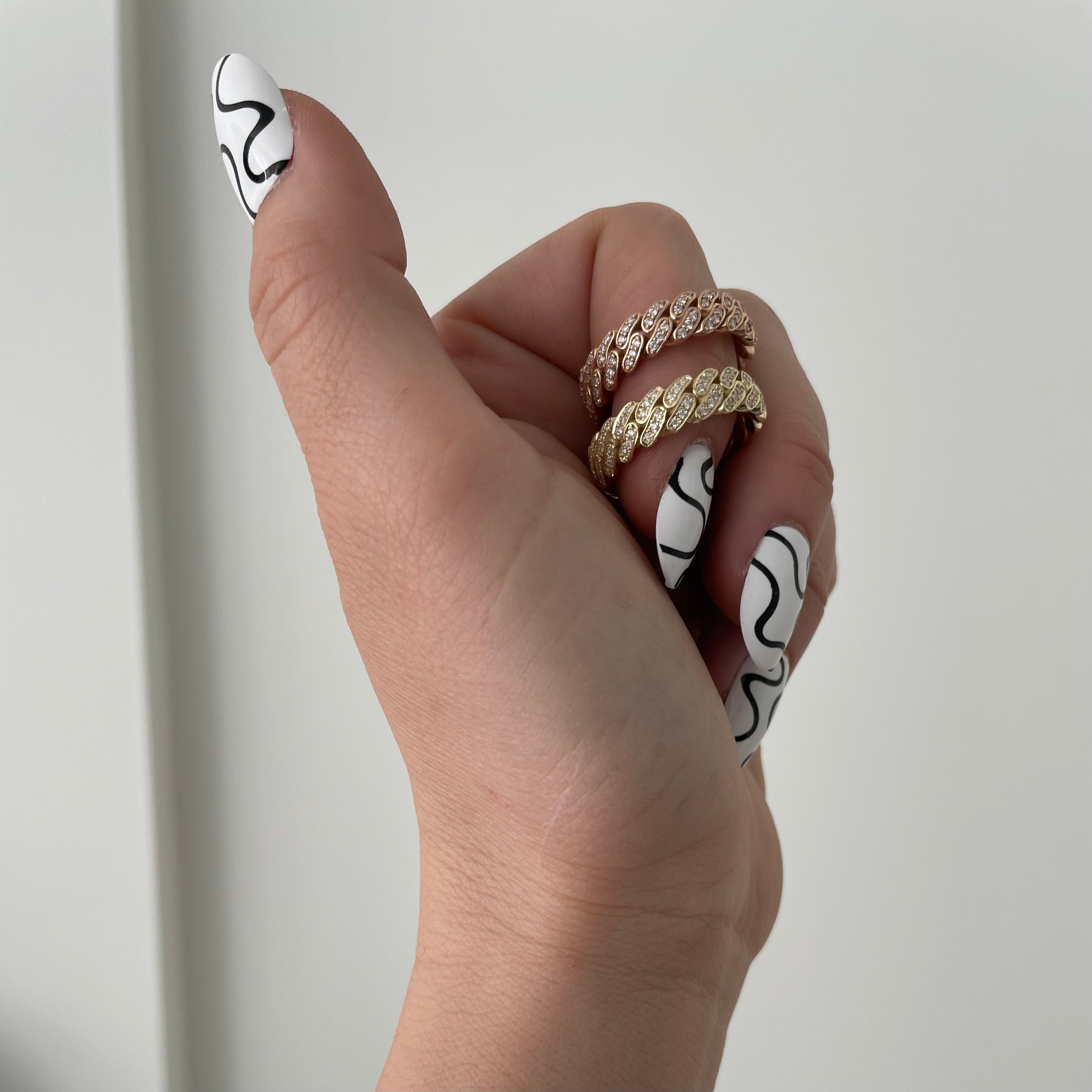 6MM Diamond Cuban Ring - Saints Gold Co.